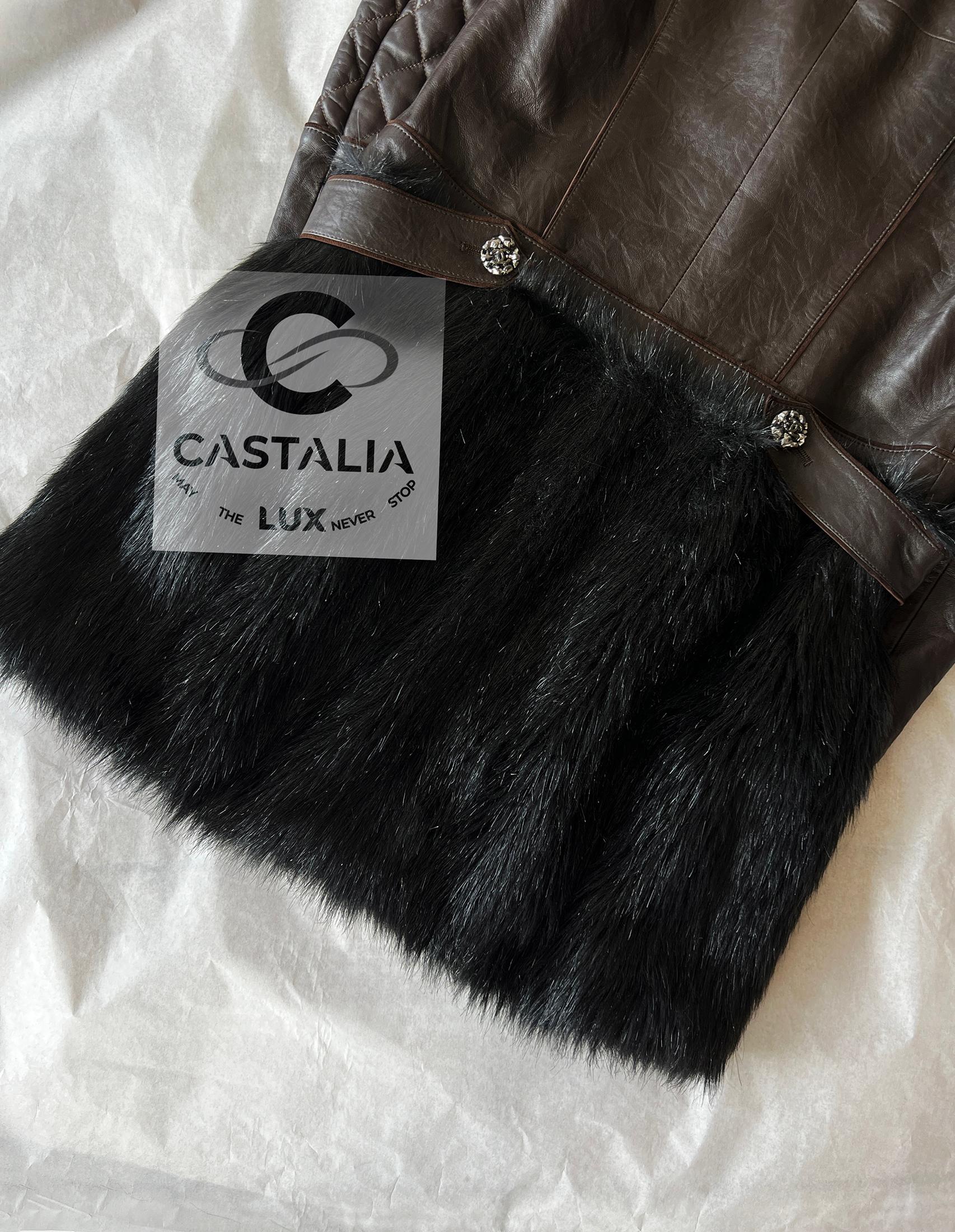 Chanel 14K$ Arctic Collection Runway Leather Coat 38 FR 12