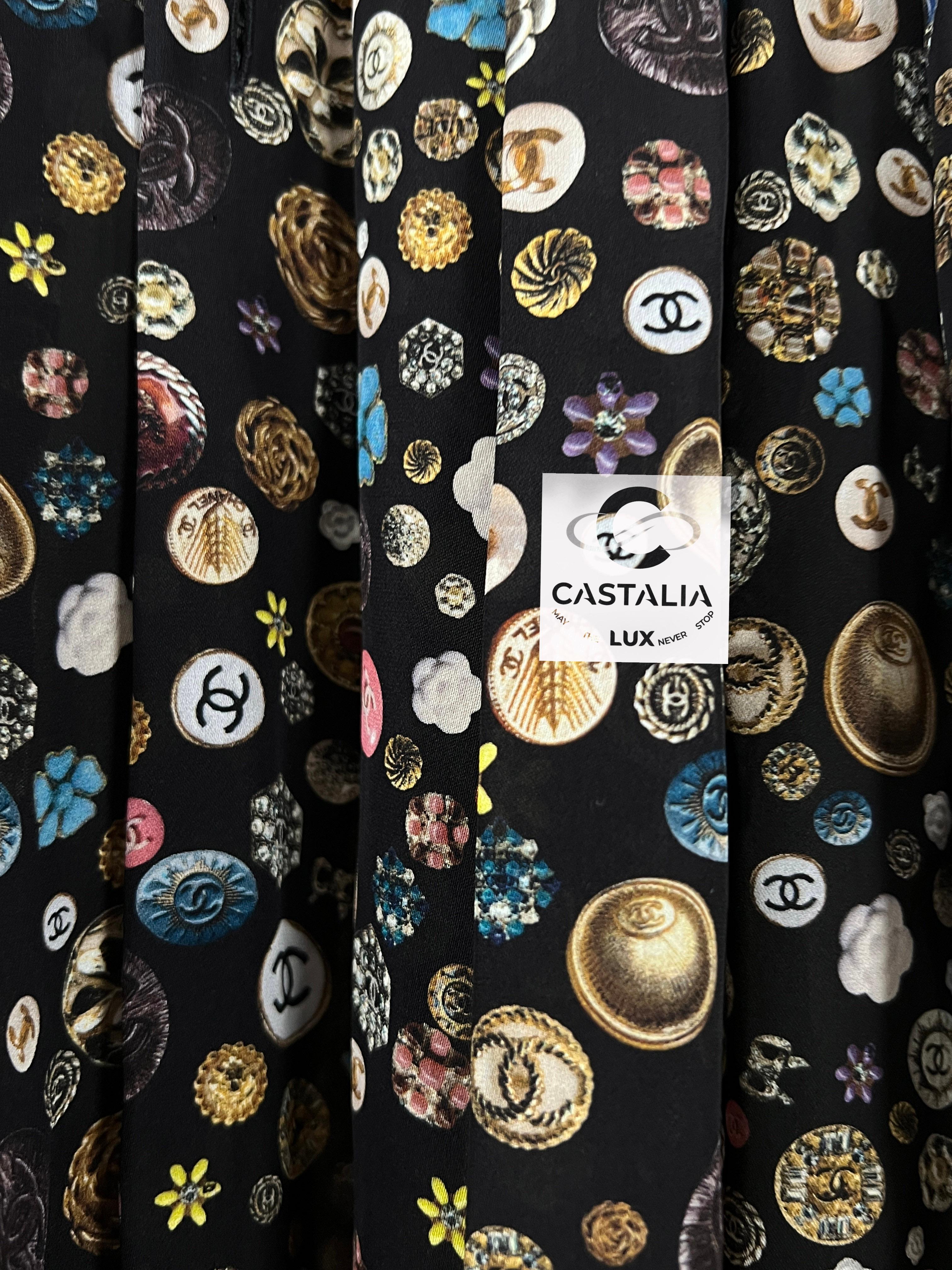 Chanel 14K$ CC Logo Maxi Schwarz Seidenkleid 36 FR im Angebot 5