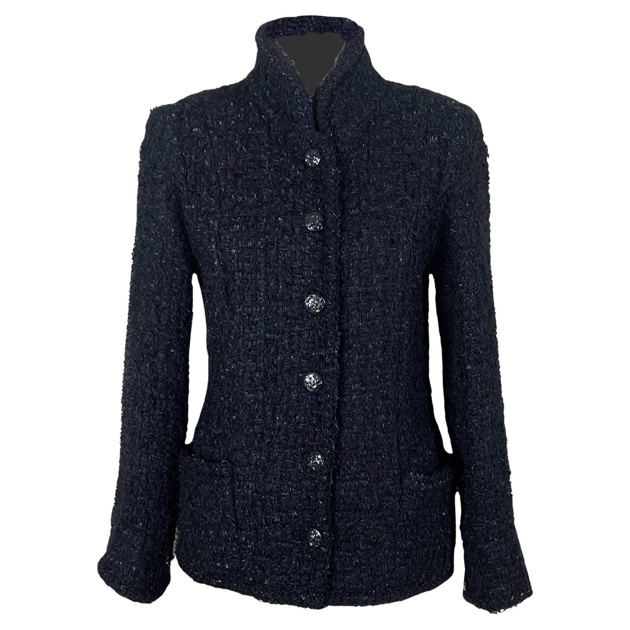CHANEL 14K$ Coco Brasserie Timeless Black Tweed Jacket 46 FR