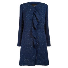 CHANEL 14K$ Cruise 2020 Jewel Logo Emebellished Tweed Coat 38 FR