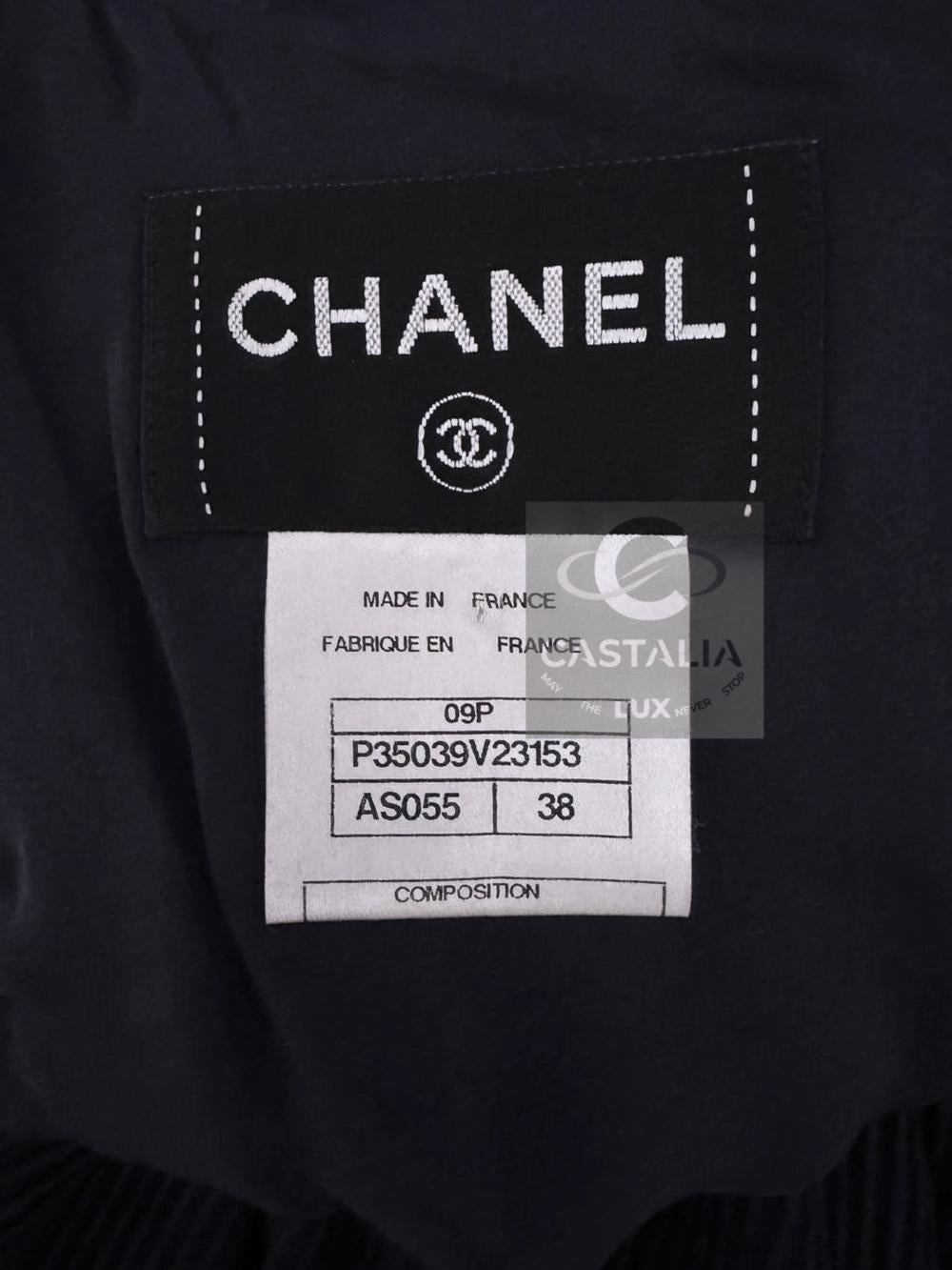 CHANEL 14K$ Extrem Selten 2009 Perlenbesetztes Kleid 38 FR im Angebot 15