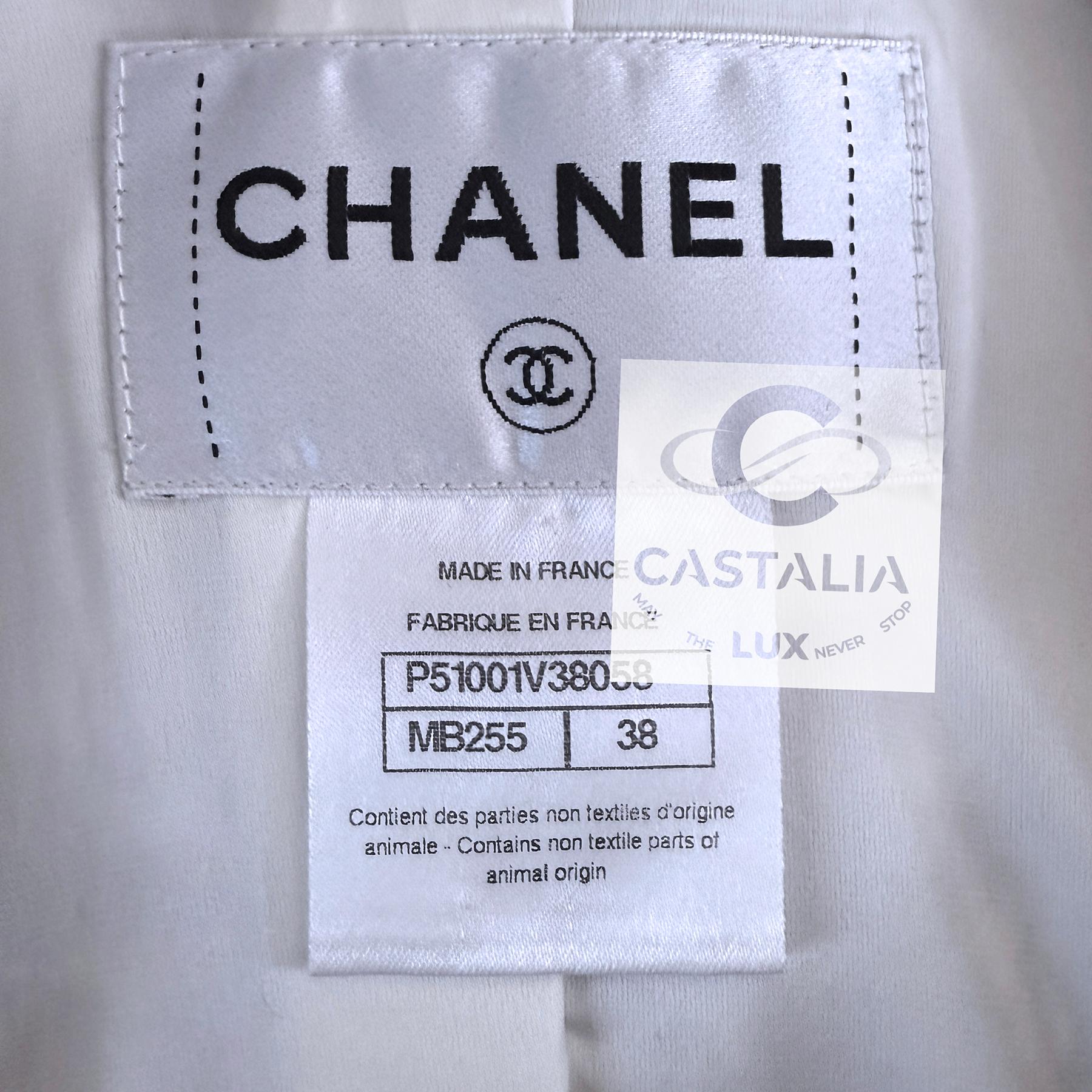 Chanel 14K$ Incredible Ribbon Tweed Jacket 38 FR For Sale 9
