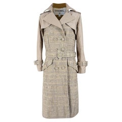 CHANEL 14K$ Masterpiece Beige Ribbon Tweed Coat 34 FR