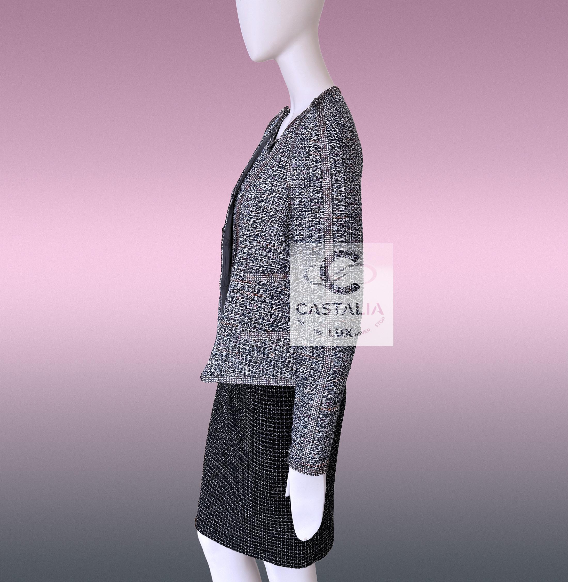 Chanel 14K$ Museum Level mit Juwelen besetzt Tweed Ensemble 36 FR im Angebot 6