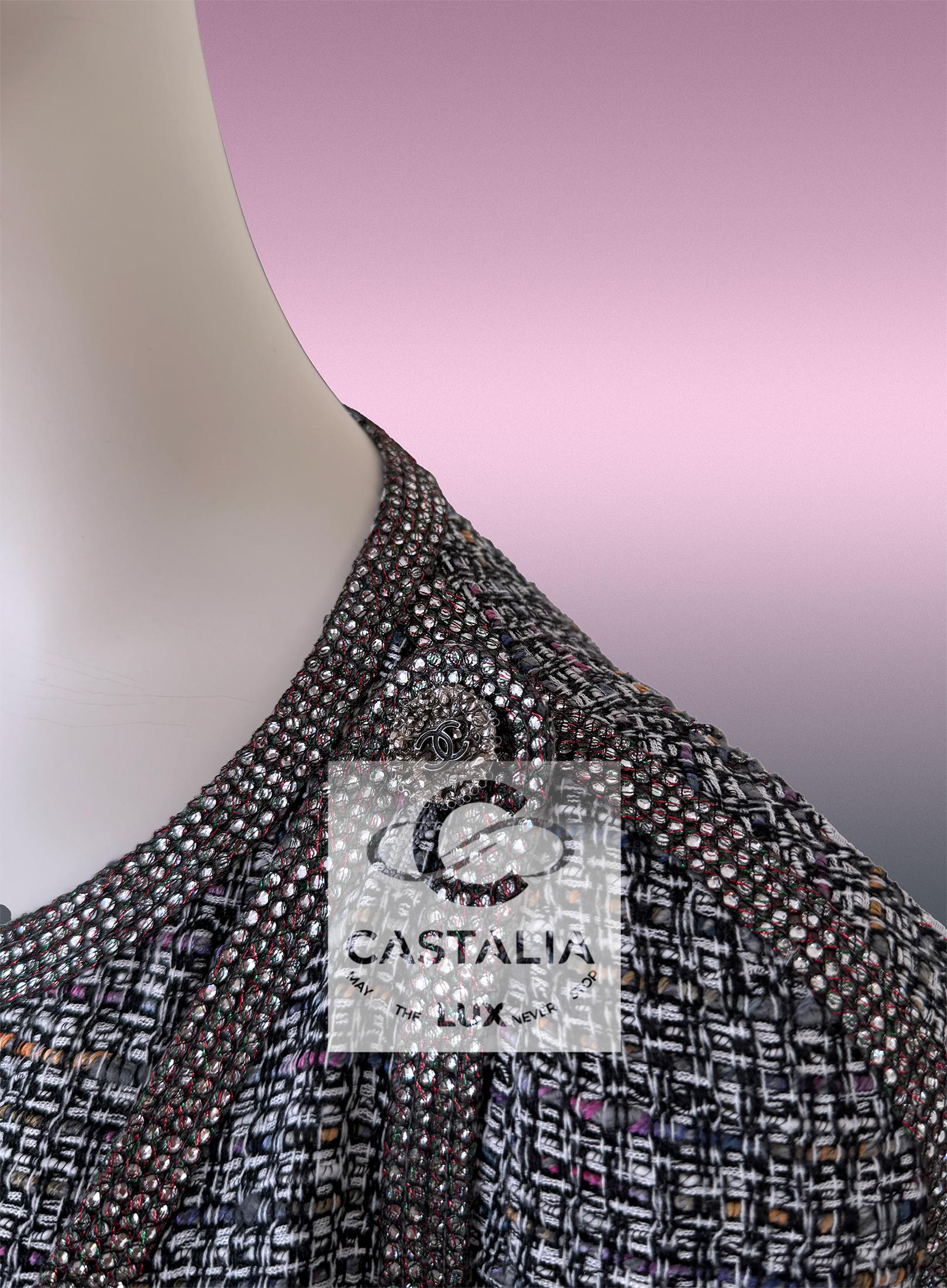 Chanel 14K$ Museum Level mit Juwelen besetzt Tweed Ensemble 36 FR im Angebot 8