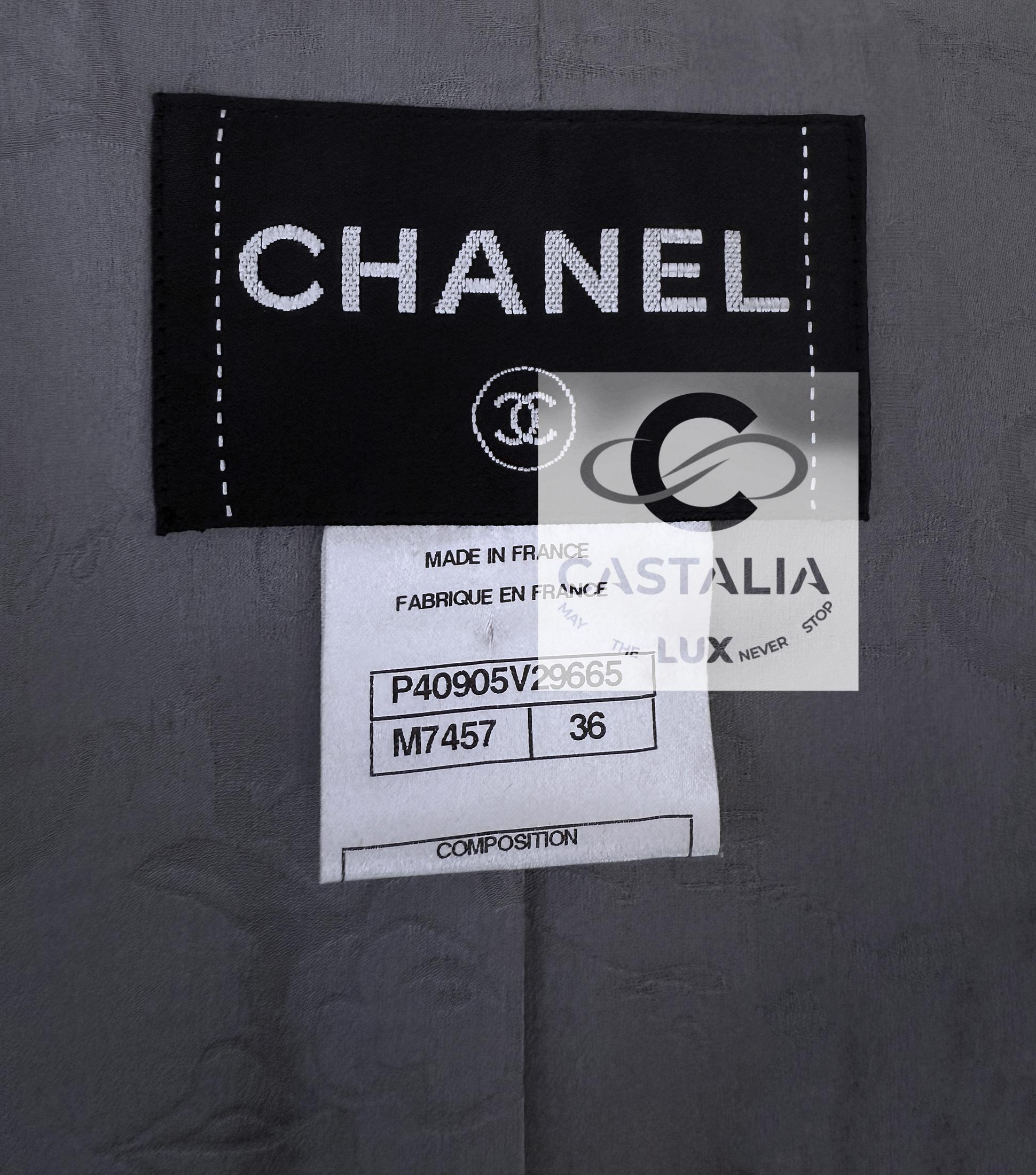 Chanel 14K$ Museum Level mit Juwelen besetzt Tweed Ensemble 36 FR im Angebot 11