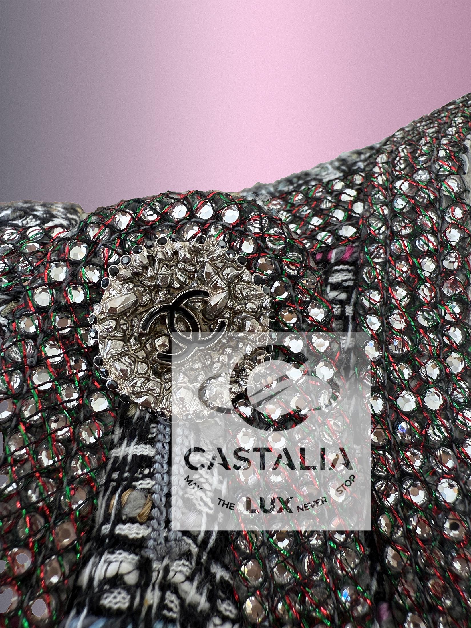 Chanel 14K$ Museum Level mit Juwelen besetzt Tweed Ensemble 36 FR im Angebot 3