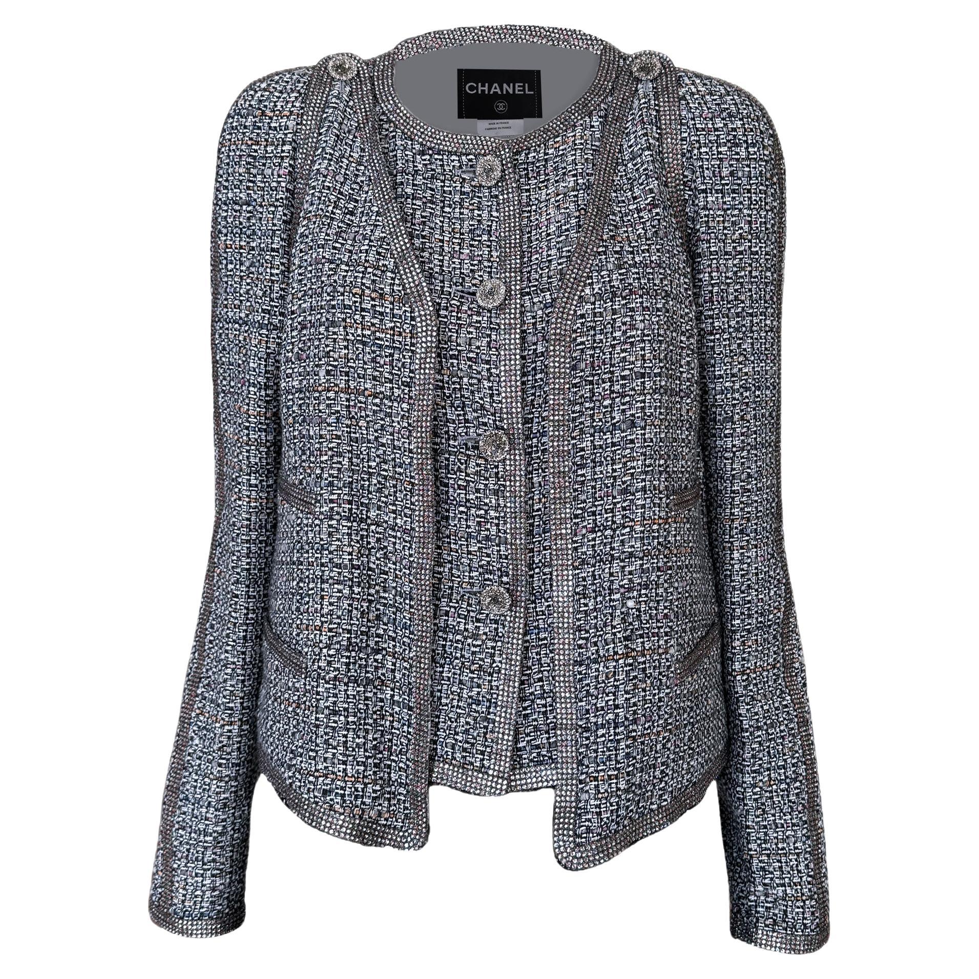Chanel 14K$ Museum Level Bejewelled Tweed Ensemble 36 FR