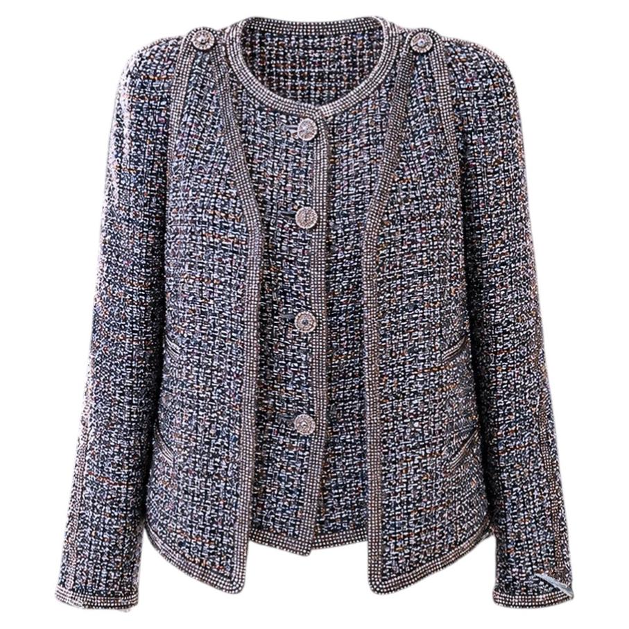 Chanel 14K$ Museum Level Bejewelled Tweed Ensemble 36 FR