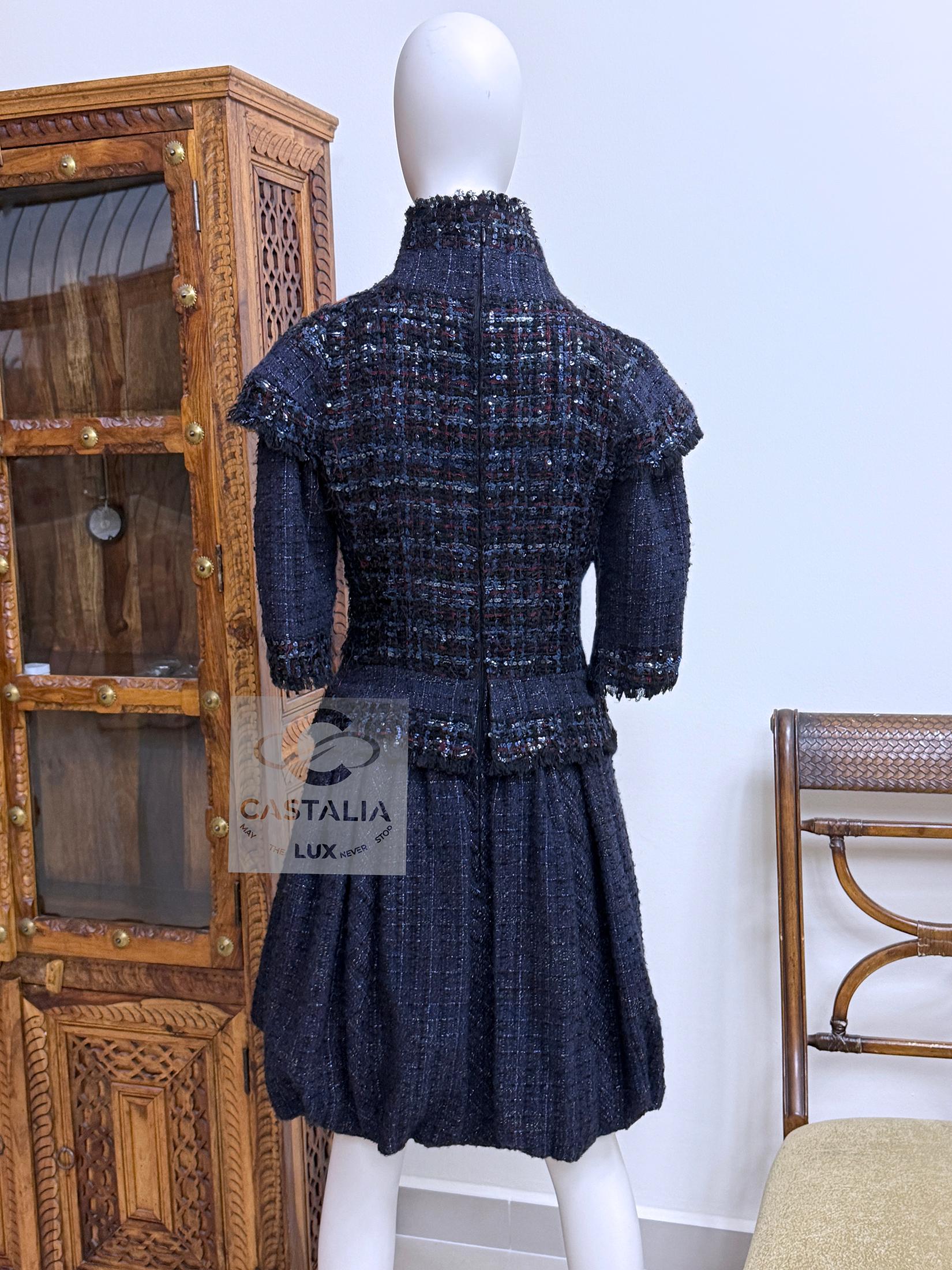 Chanel 15K$ Worth Paris / Edinburg Runway Tweed Dress 36 FR en vente 5