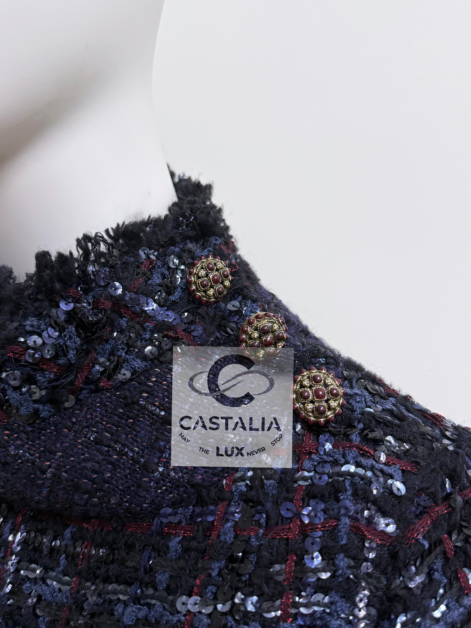 Chanel 15K$ Worth Paris / Edinburg Runway Tweed Dress 36 FR en vente 8