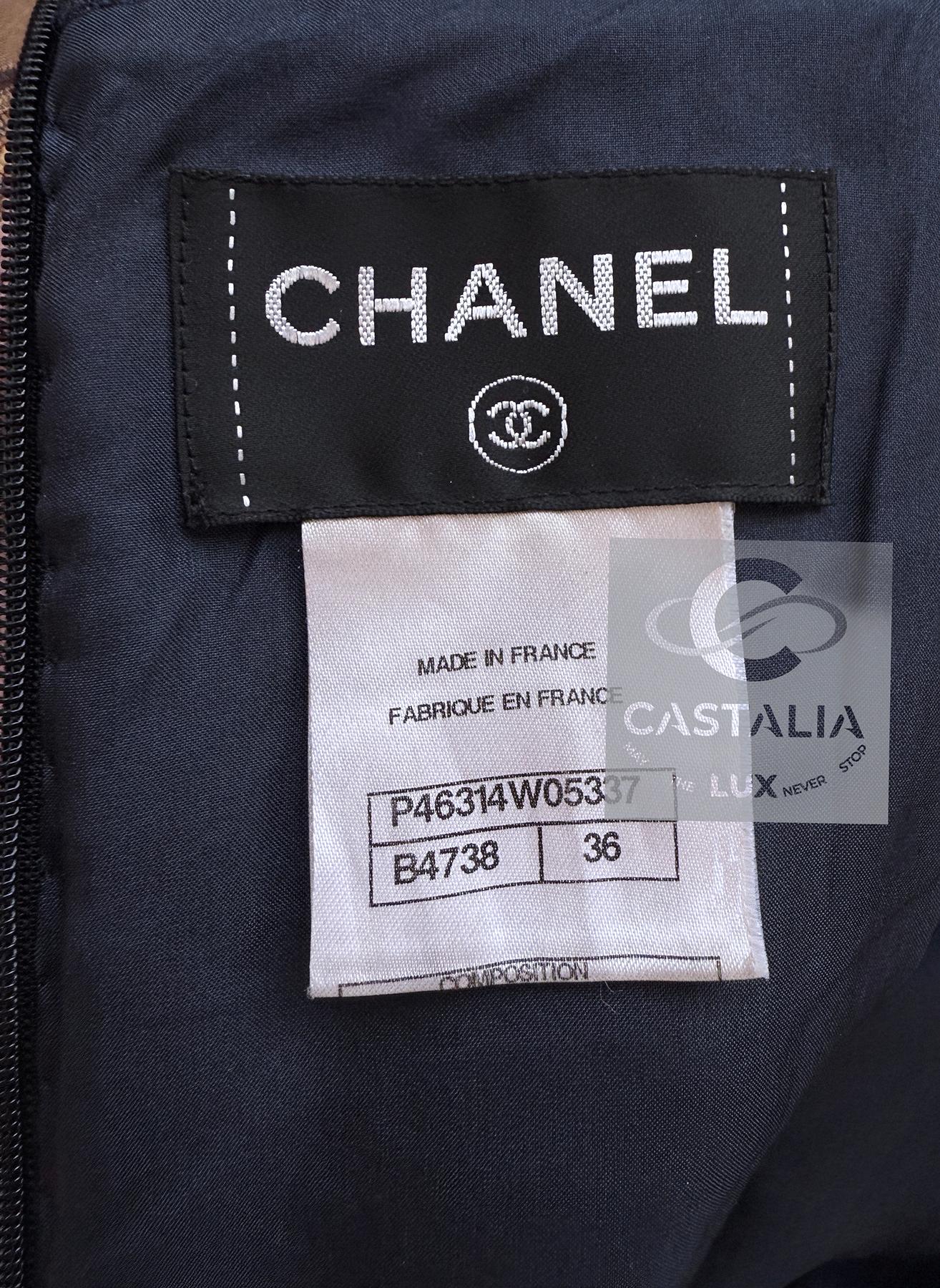 Chanel 15K$ Worth Paris / Edinburg Runway Tweed Dress 36 FR en vente 10