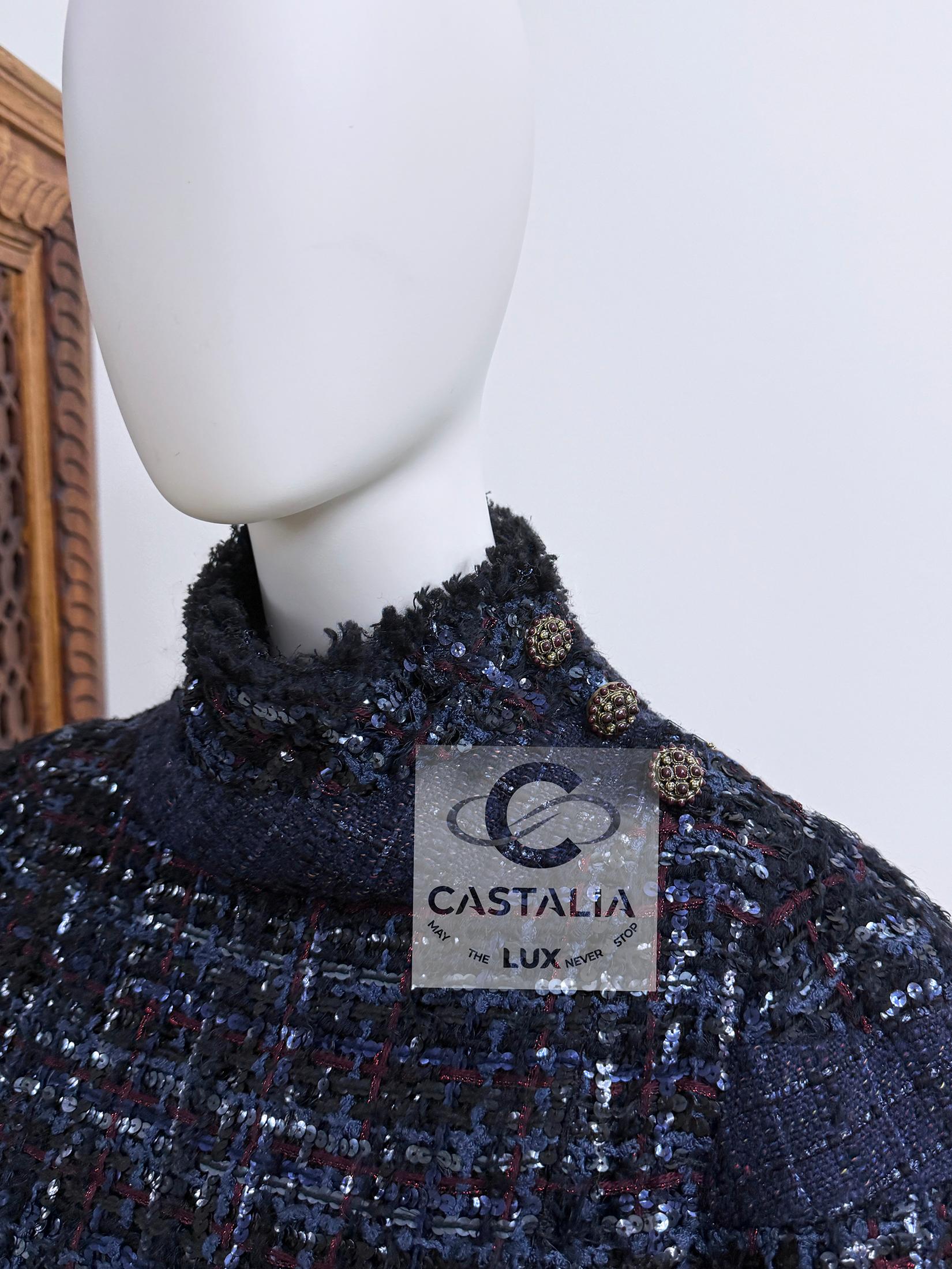 Chanel 15K$ Worth Paris / Edinburg Runway Tweed Dress 36 FR en vente 2