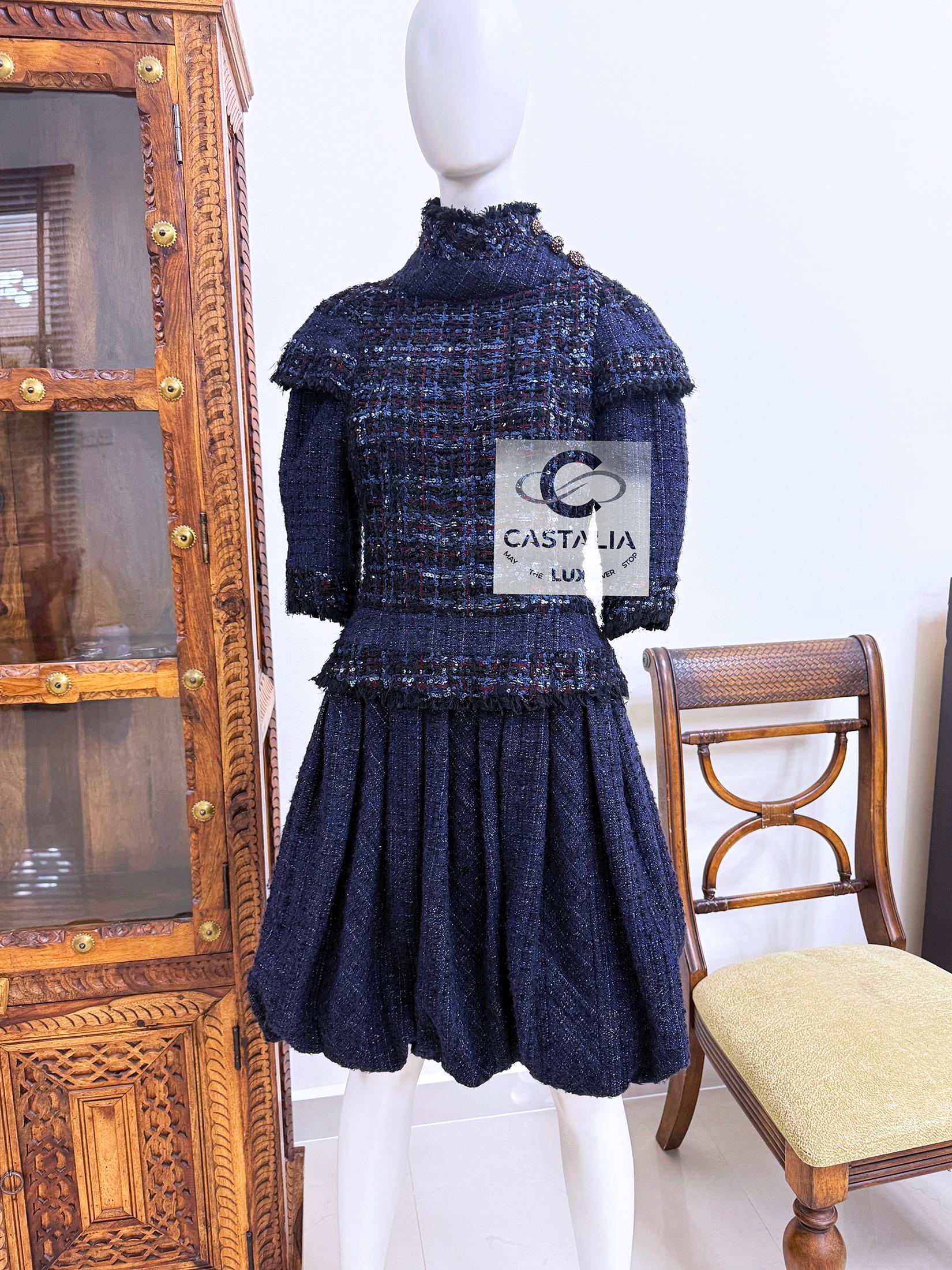 Chanel 15K$ Worth Paris / Edinburg Runway Tweed Dress 36 FR en vente 4