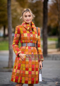 CHANEL 14K$ New Paris / HAMBURG Runway Tweed Coat with Belt 40 FR