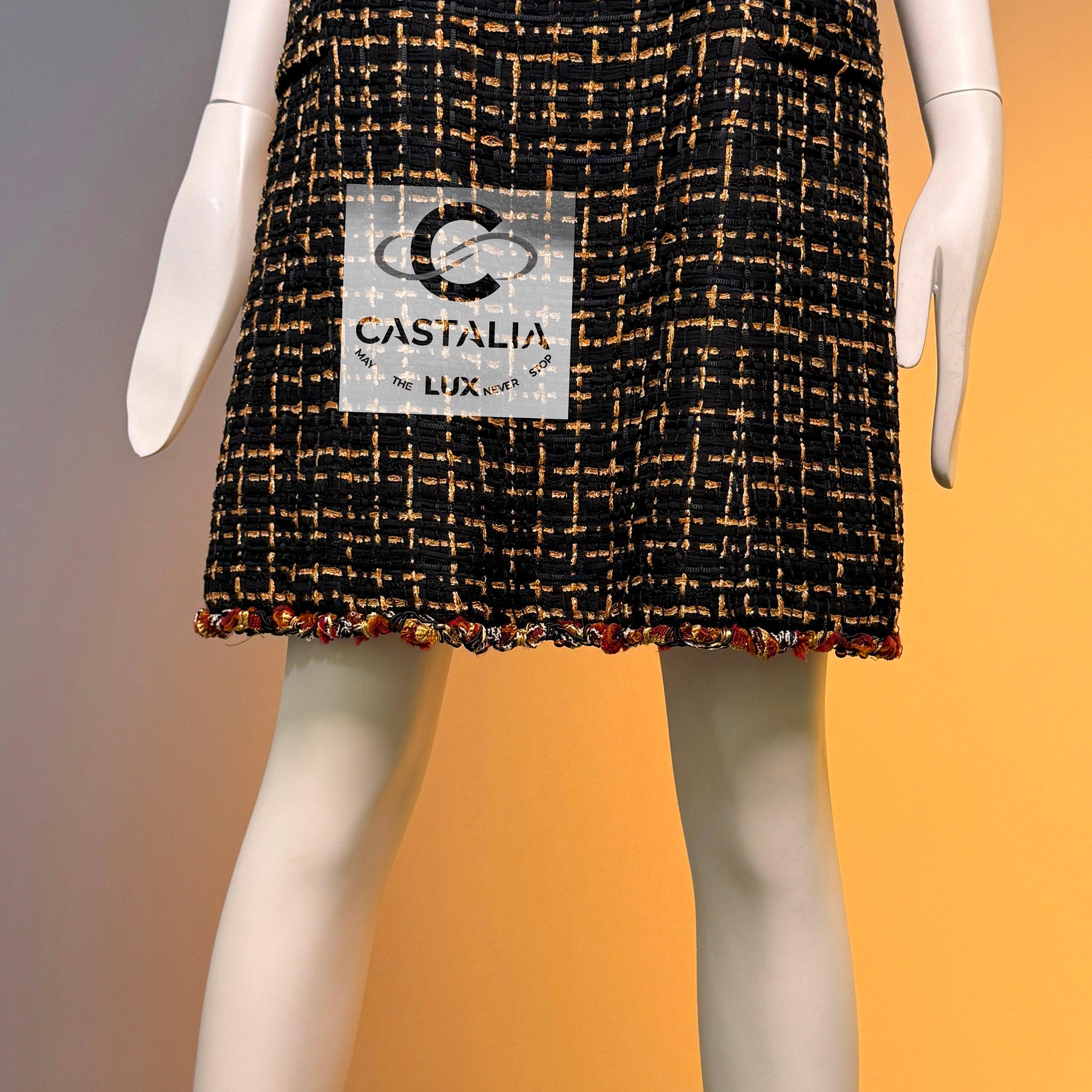 Chanel 14K$ New Paris / Saint-Tropez Ribbon Tweed Dress 36 FR en vente 7