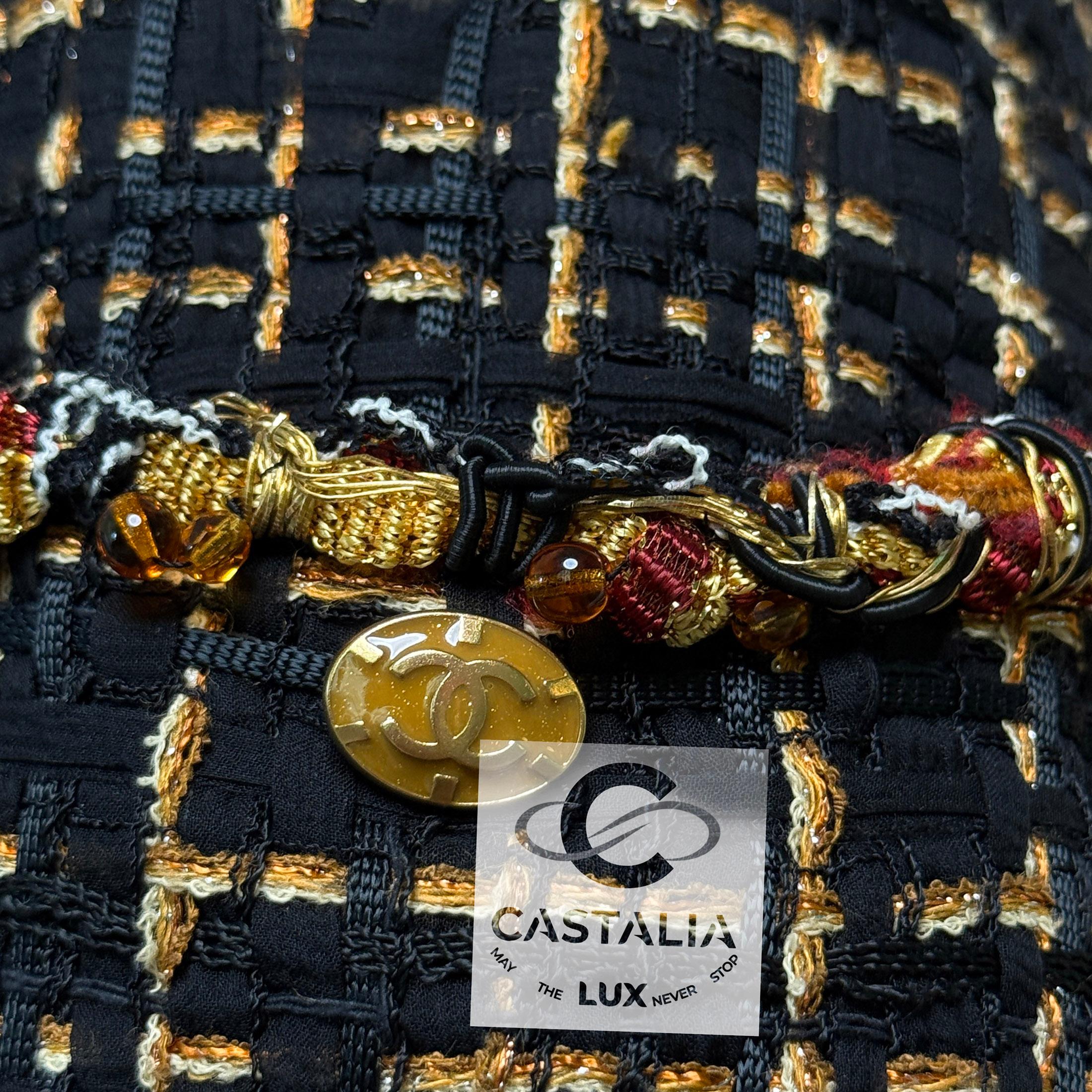 Chanel 14K$ New Paris / Saint-Tropez Ribbon Tweed Dress 36 FR en vente 3