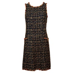 Chanel 14K$ New Paris / Saint-Tropez Ribbon Tweed Dress 36 FR