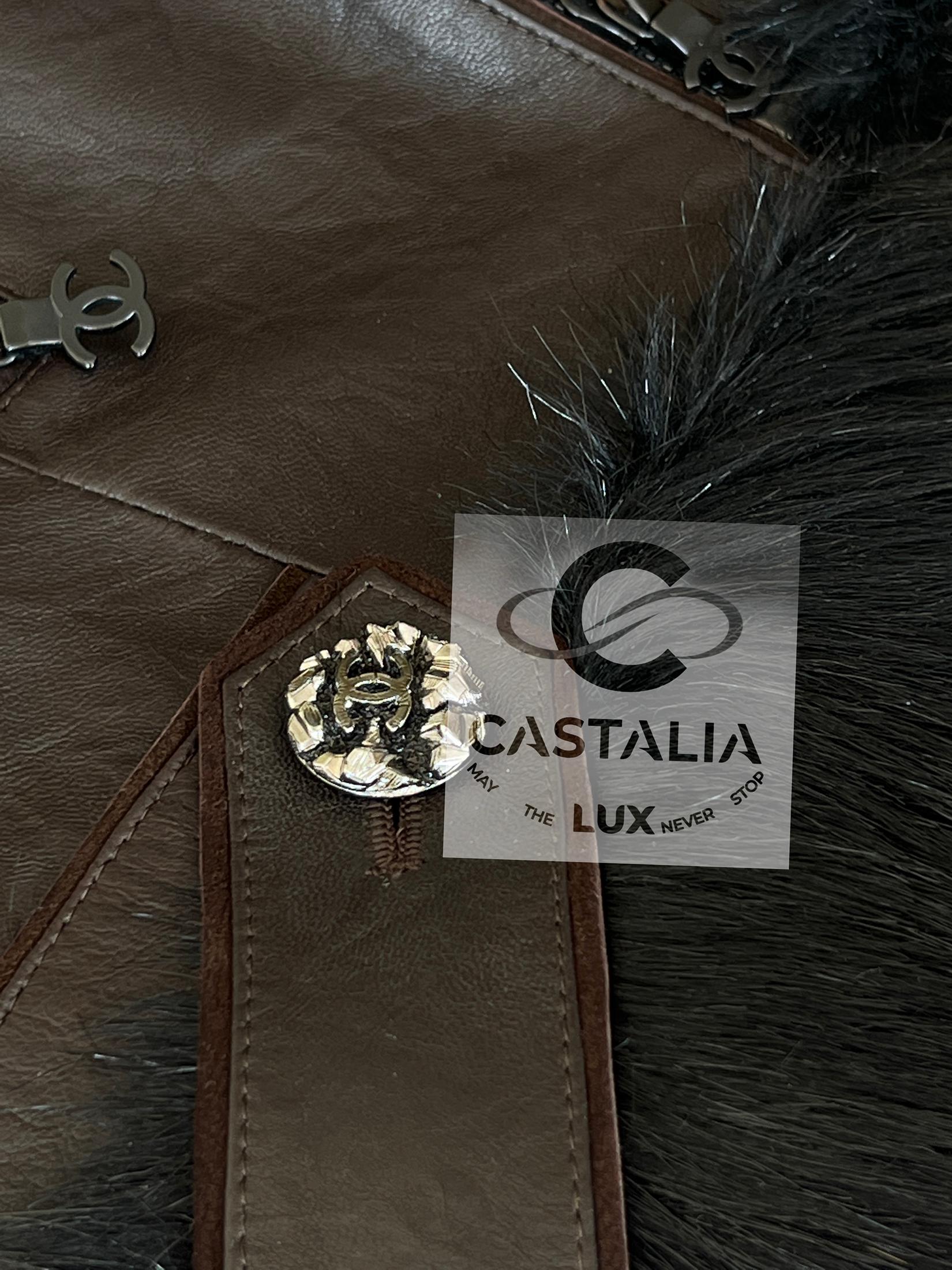 Chanel 14K$ Nuovo Polar Odyssey Runway Giacca Biker in Pelle 36 FR in vendita 12