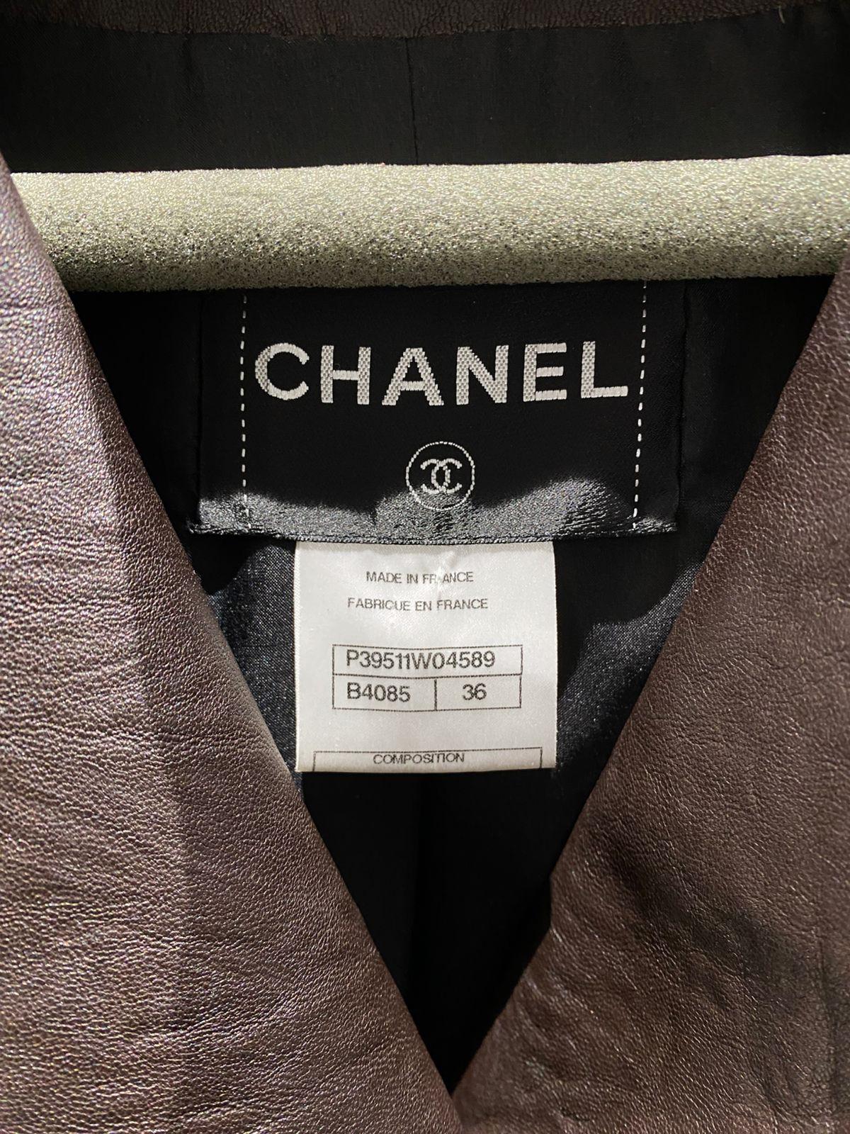 Chanel 14K$ Nuovo Polar Odyssey Runway Giacca Biker in Pelle 36 FR in vendita 15