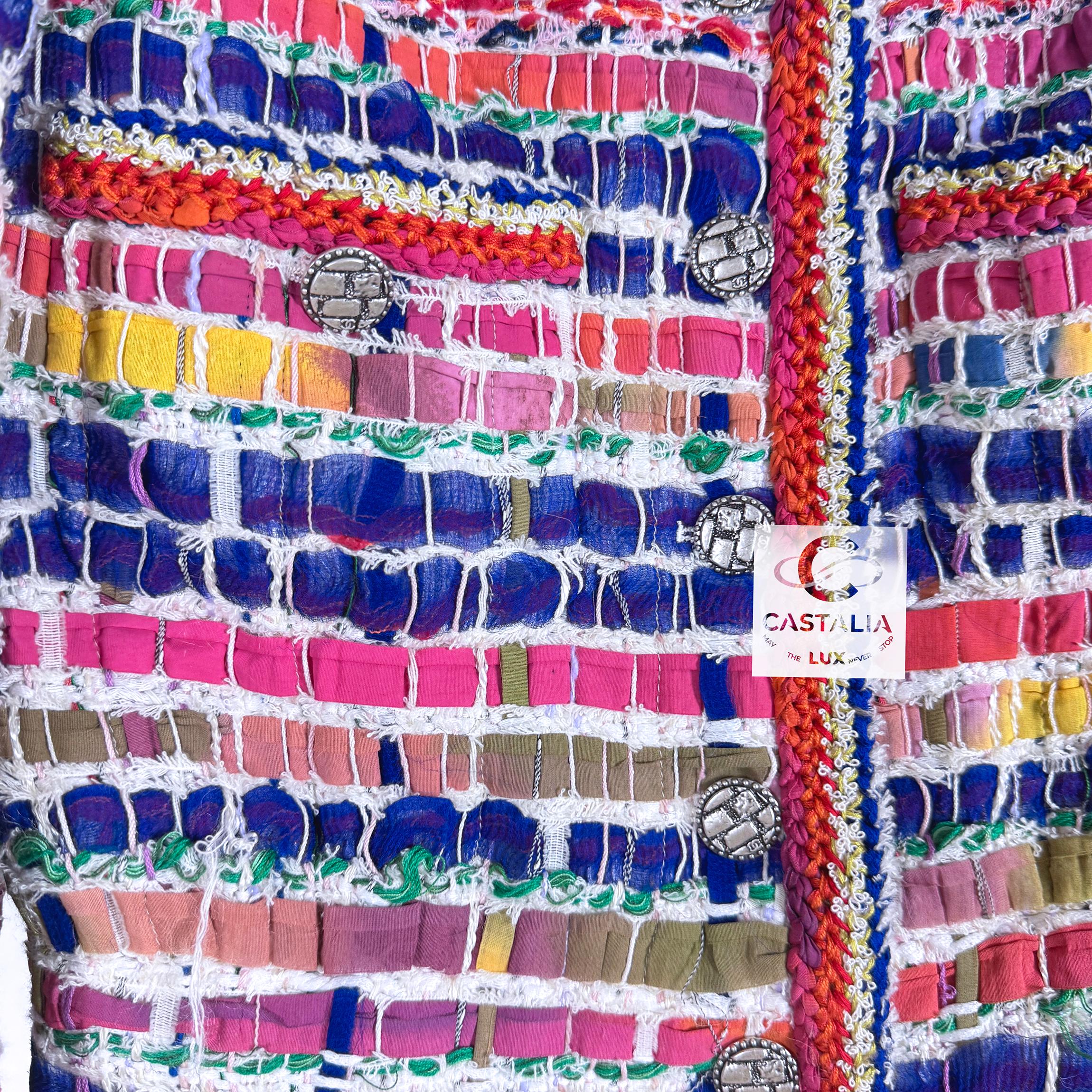 Chanel 14K$ New Ribbon Tweed Jacket 34 FR 10