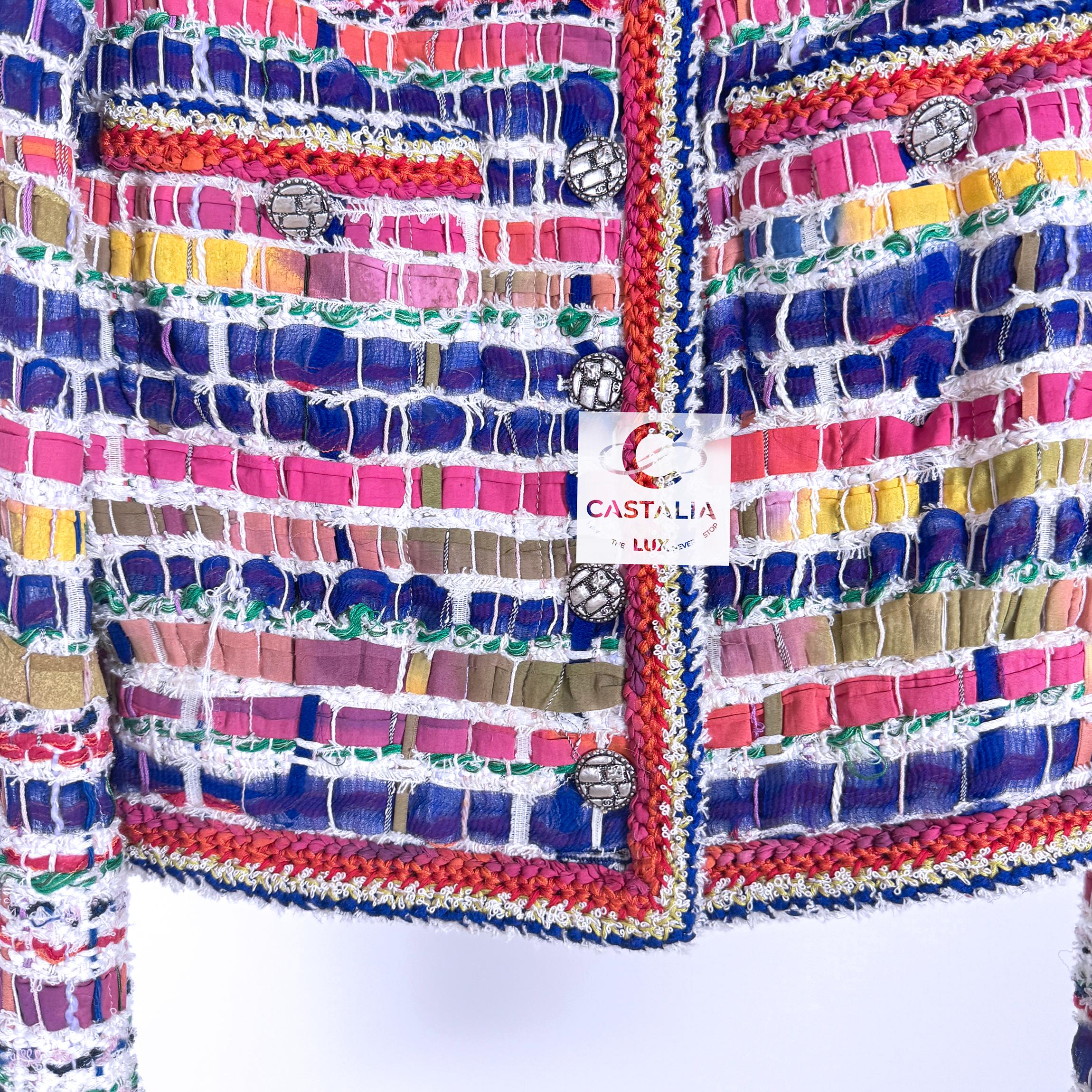 Chanel 14K$ New Ribbon Tweed Jacket 34 FR 4