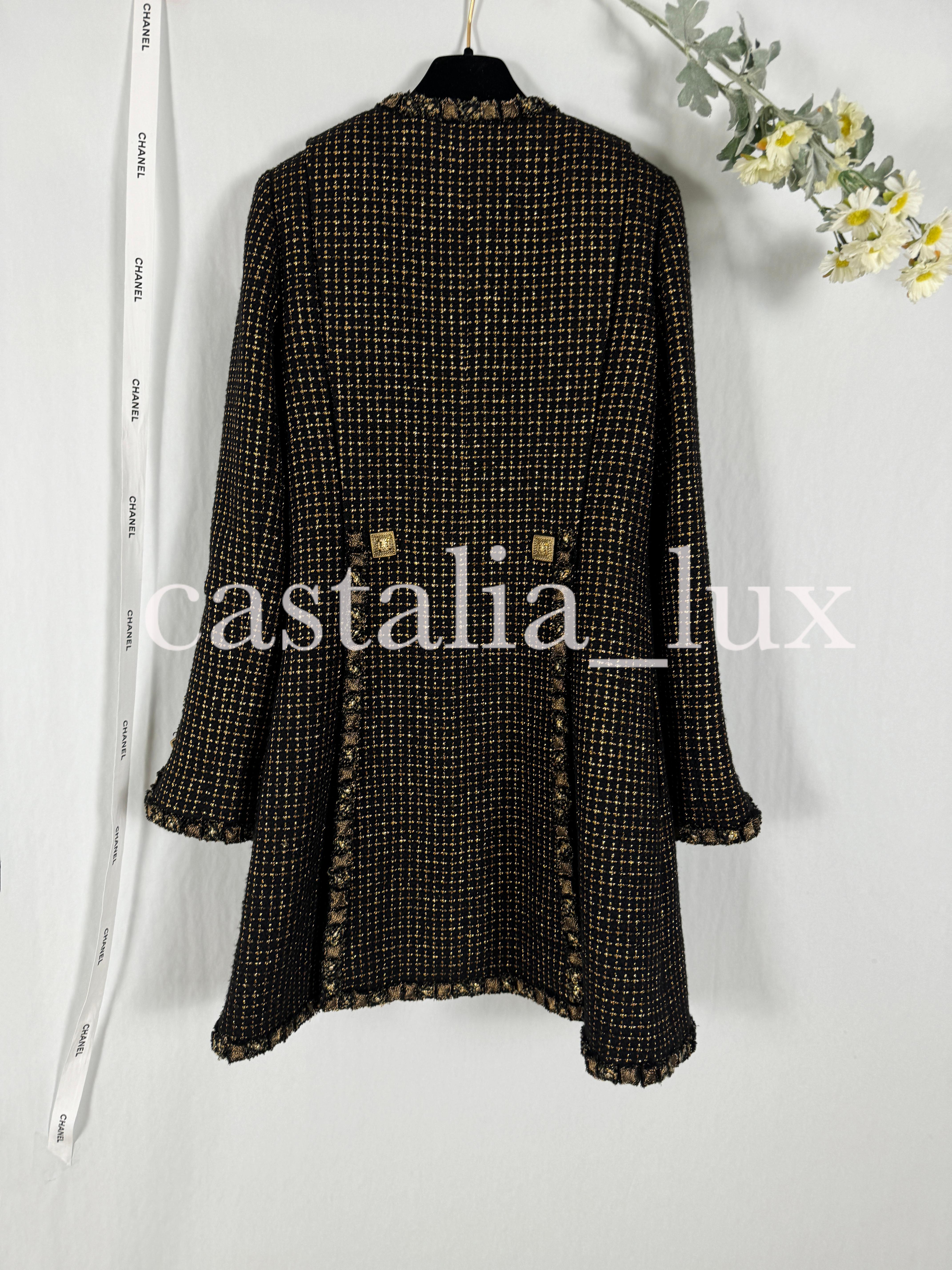 Chanel long tweed jacket hotsell