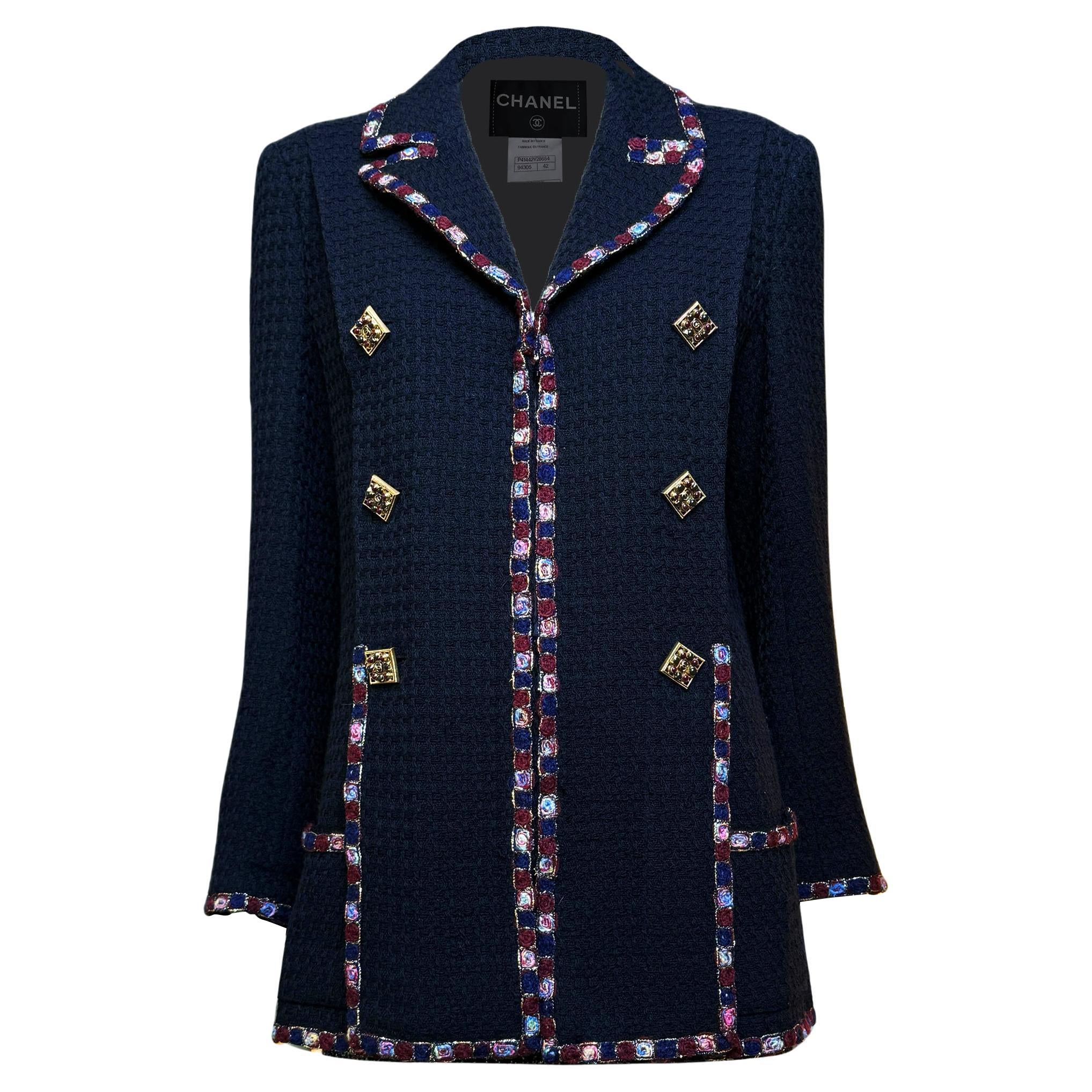 CHANEL 14K$ Paris / Byzance Reliquary Black Tweed Jacket 42 FR