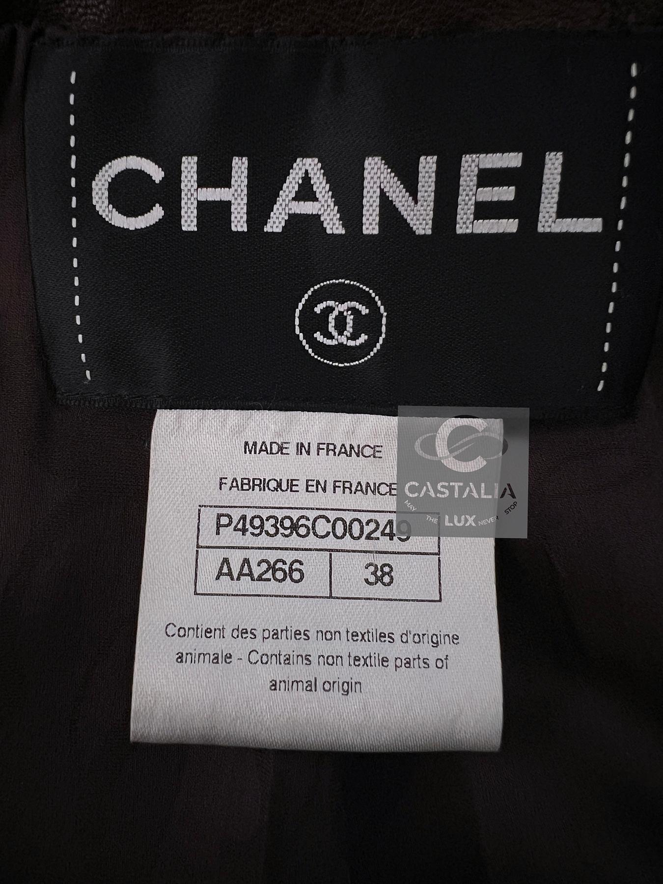 Chanel 14K$ Paris / Dallas Leather Fringe Jacket 38 FR For Sale 12