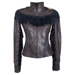 Chanel 14K$ Paris / Dallas Leather Fringe Jacket