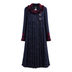 CHANEL 14K$ Paris / Edinburgh Navy Lesage Tweed Cape Jacket 38 FR