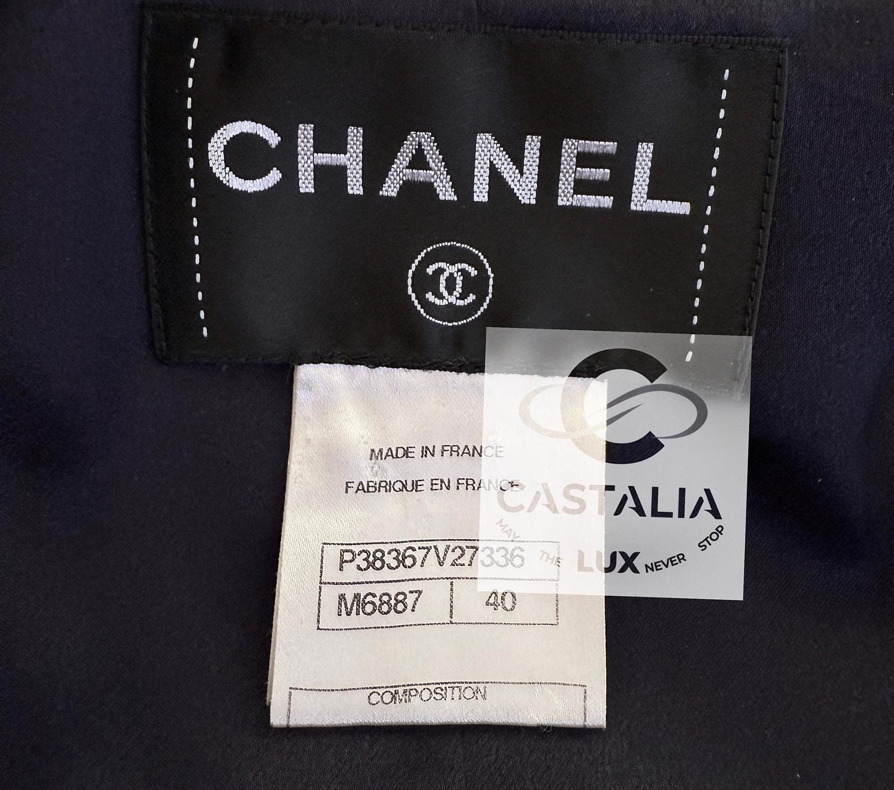 Chanel  14K$ Paris / Seoul Futuristic Ribbon Tweed Jacket 40 FR For Sale 10