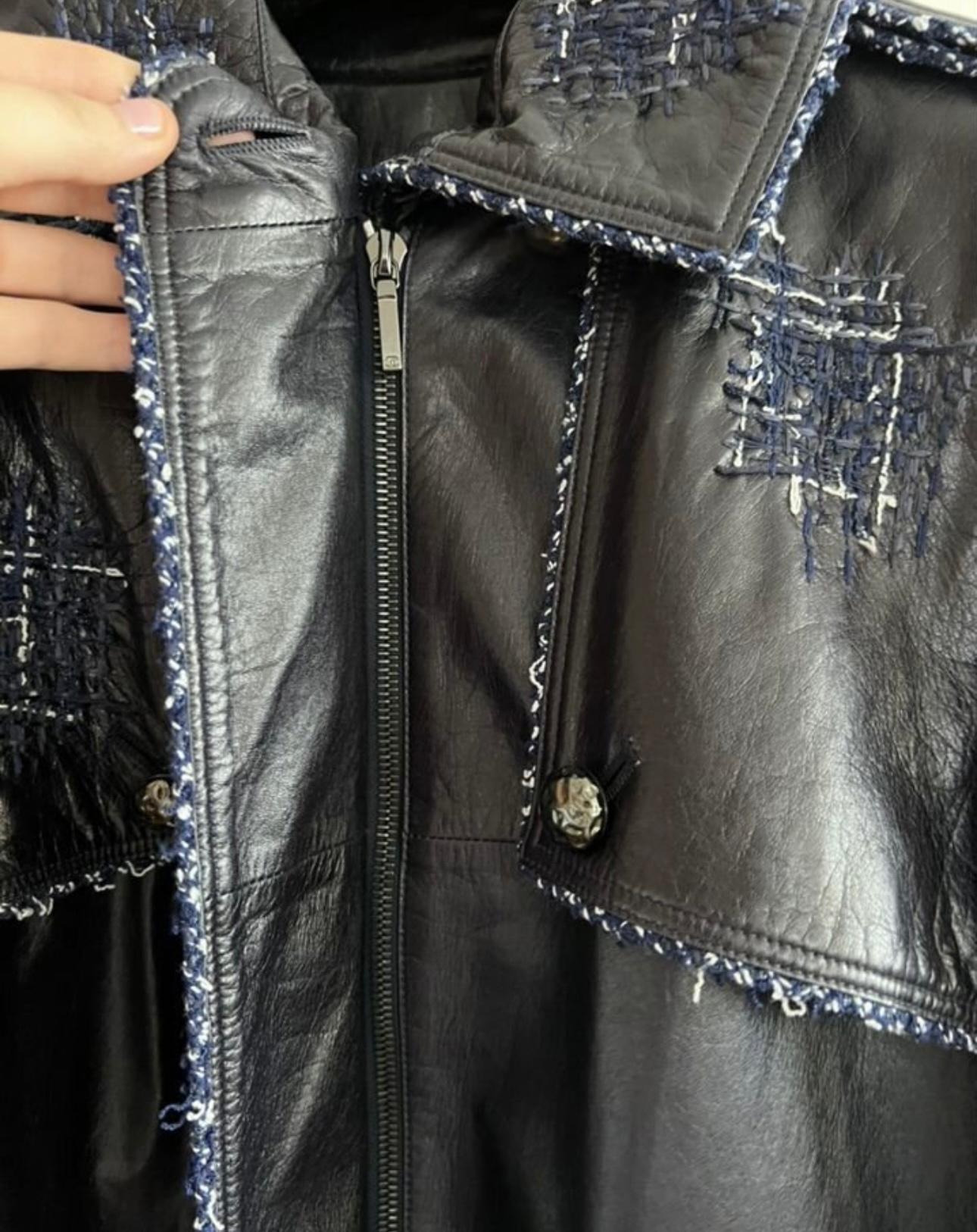 Chanel 14K$ Rare Leather Trench Coat In Excellent Condition In Dubai, AE