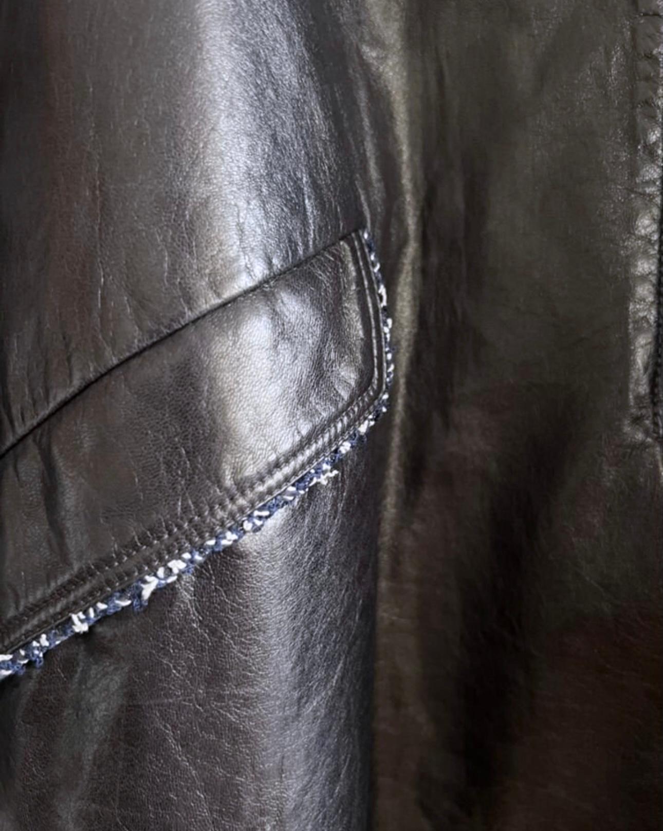 Chanel 14K$ Rare Leather Trench Coat 2