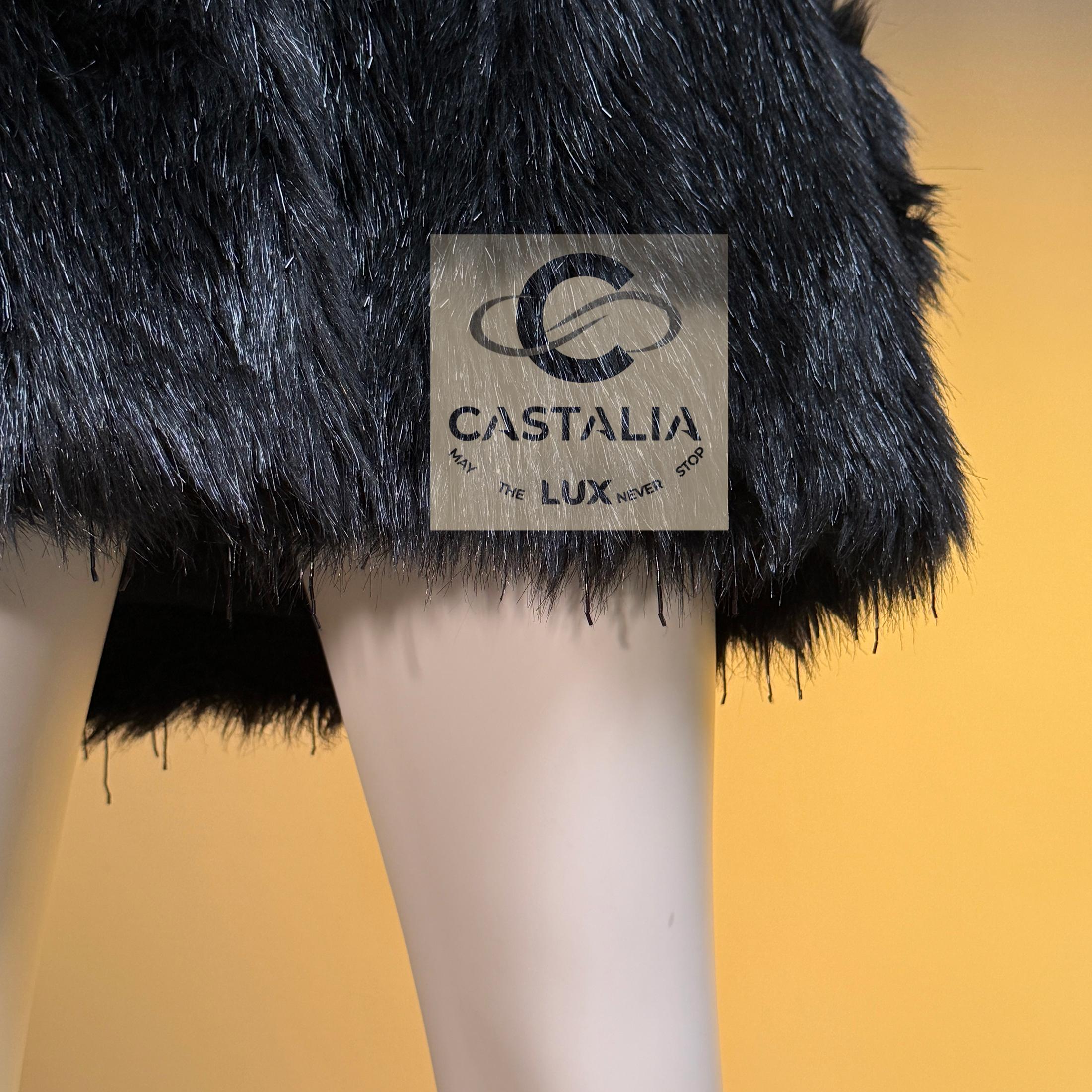 Chanel 14K$ Relic Couture Black Coat with Jewel Details 38 FR For Sale 12