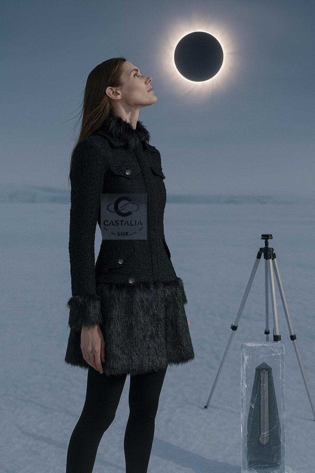 Women's or Men's Chanel 14K$ Relic Couture Black Coat with Jewel Details 38 FR For Sale