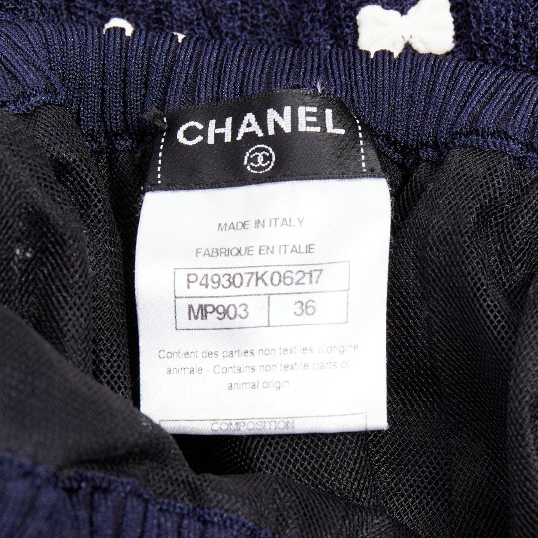 Chanel 14P Gonna con fiocco applicato in vita a coste e tulle foderato FR36 S in vendita 3