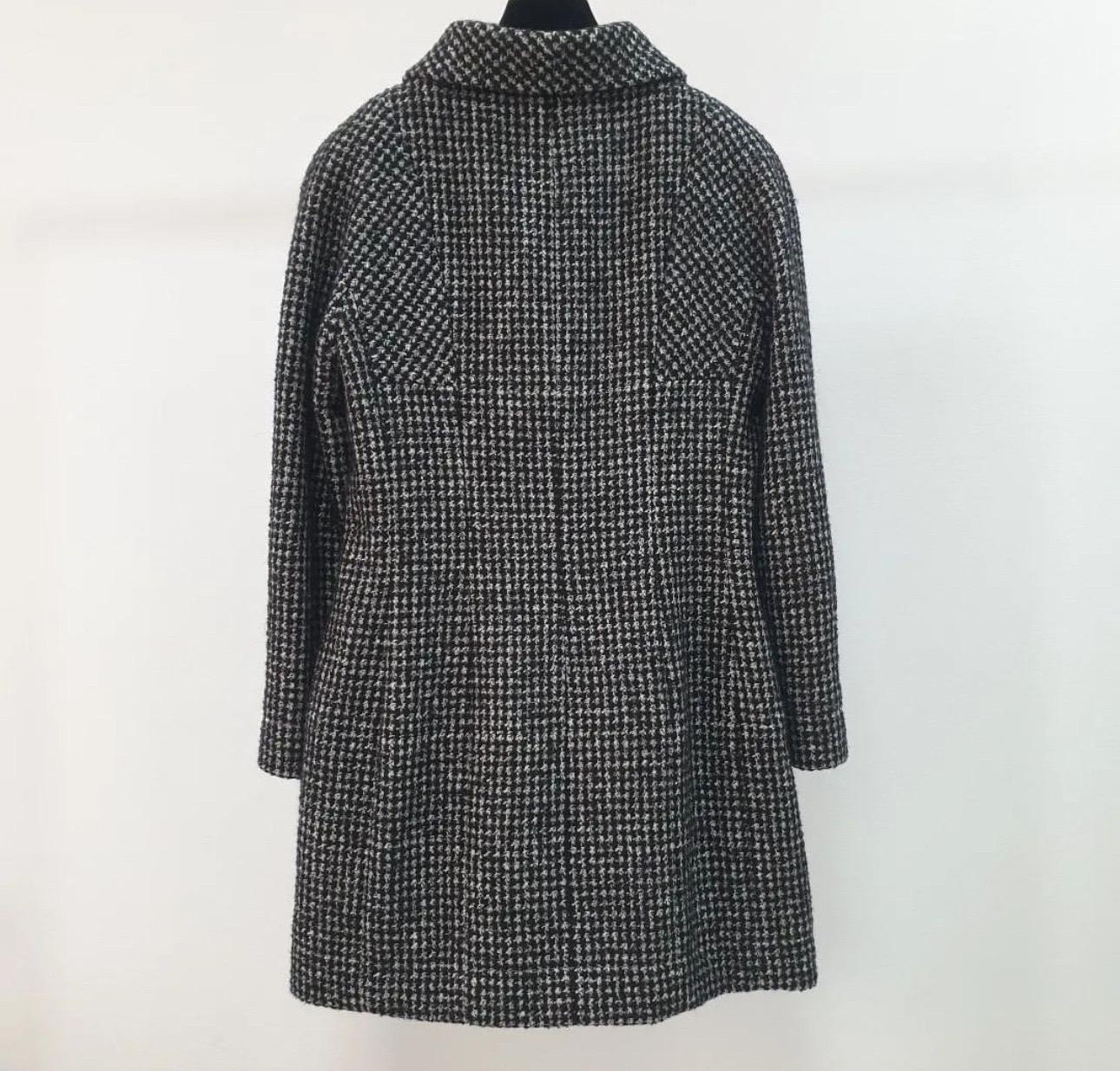 Women's CHANEL 14PF  Wool Silk Tweed Coat  For Sale
