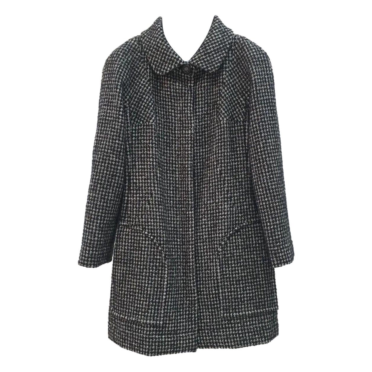 CHANEL 14PF  Wool Silk Tweed Coat