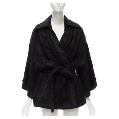 CHANEL 15A Karl Gabrielle Brasserie CC black diamond terrycloth tweed robe FR38
