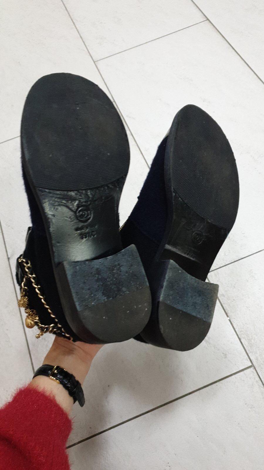 Chanel 15A Paris - Salzburg Blue Wool Ankle Boots CC  1