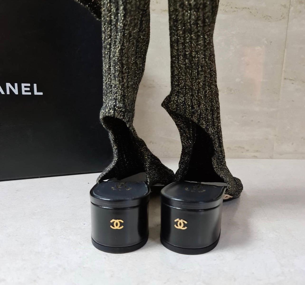 chanel sandals with socks