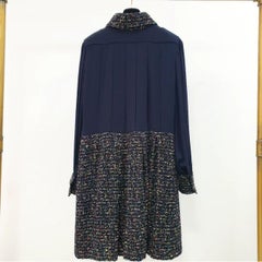 Chanel 15K Camellia Button Tweed Dress