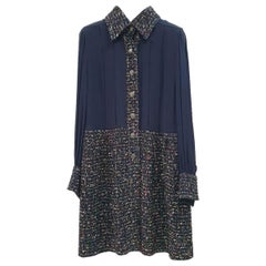 Chanel 15K Camellia Button Tweed Dress