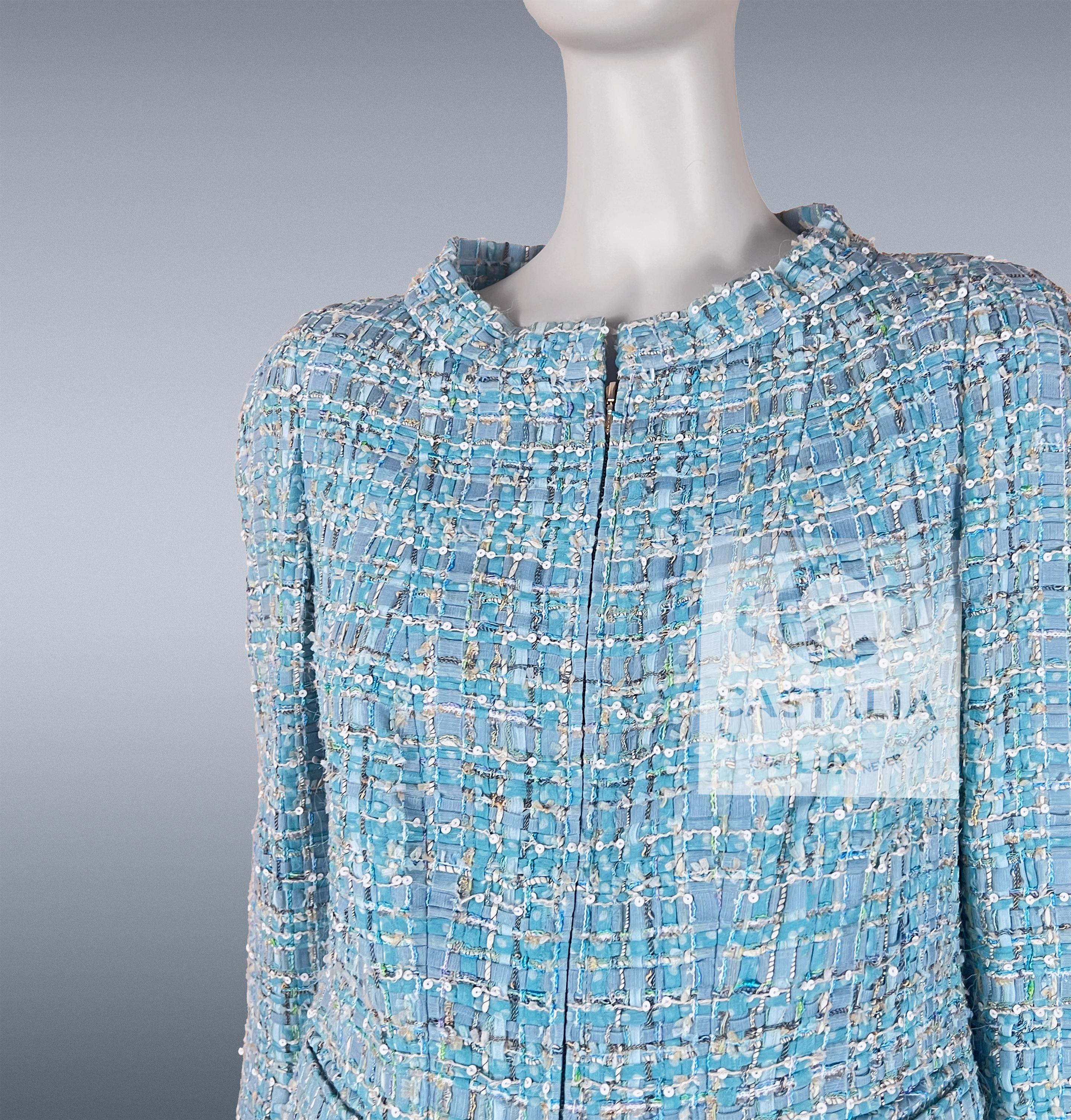Chanel 15K$ Exquisite Ribbon Tweed Suit 40 FR For Sale 6