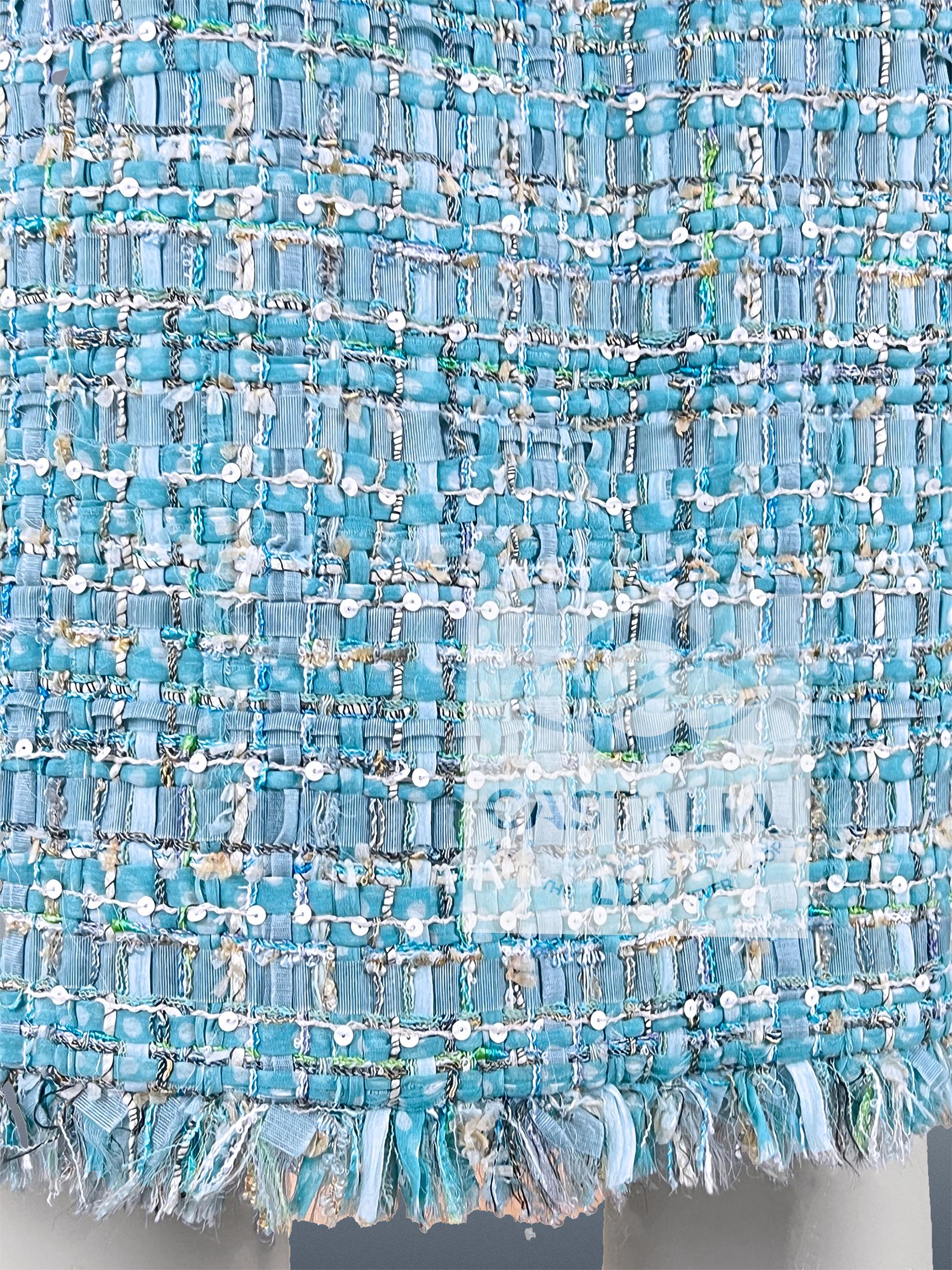 Chanel 15K$ Exquisite Ribbon Tweed Suit 40 FR For Sale 11