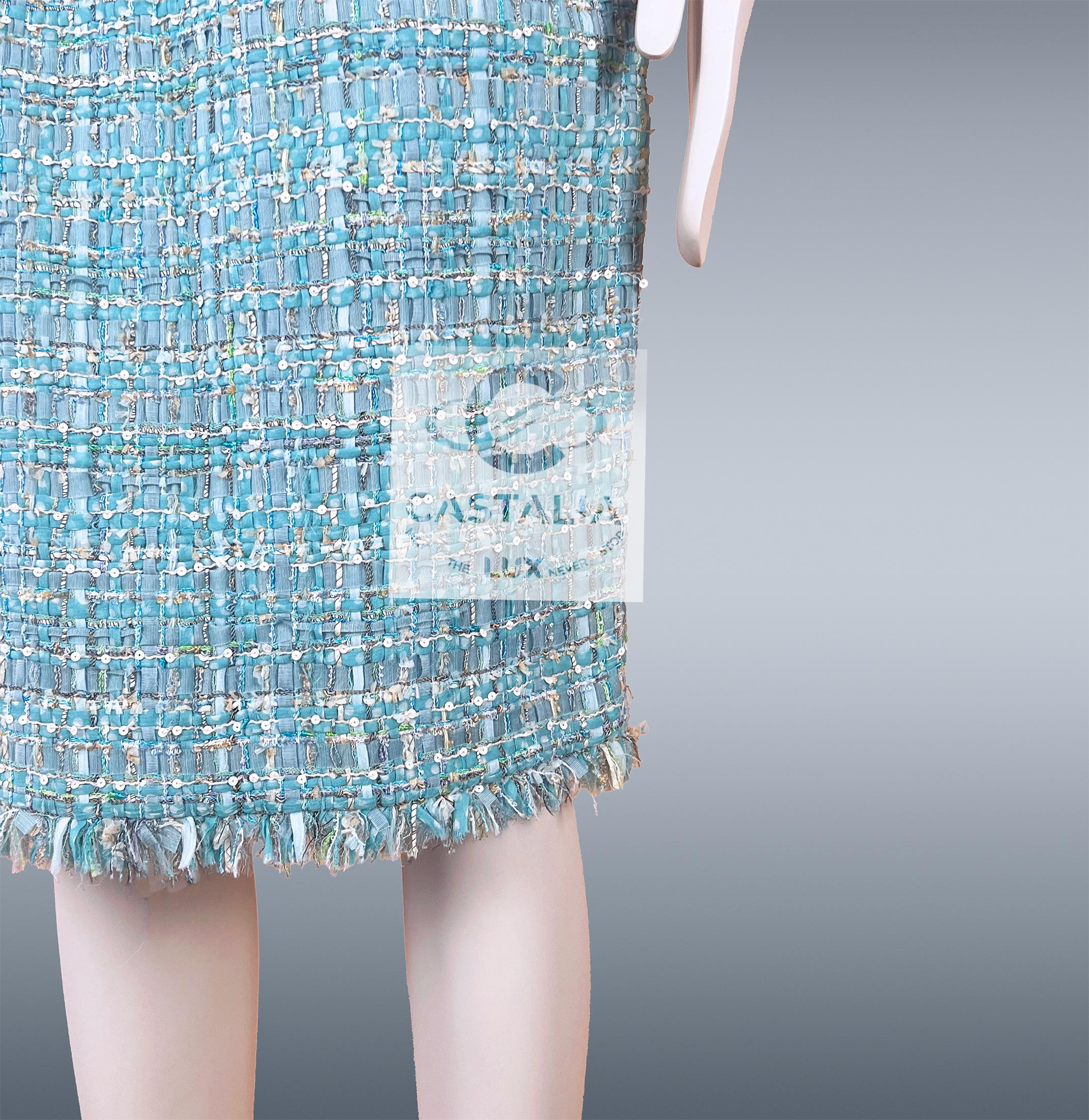 Chanel 15K$ Exquisite Ribbon Tweed Suit 40 FR For Sale 14