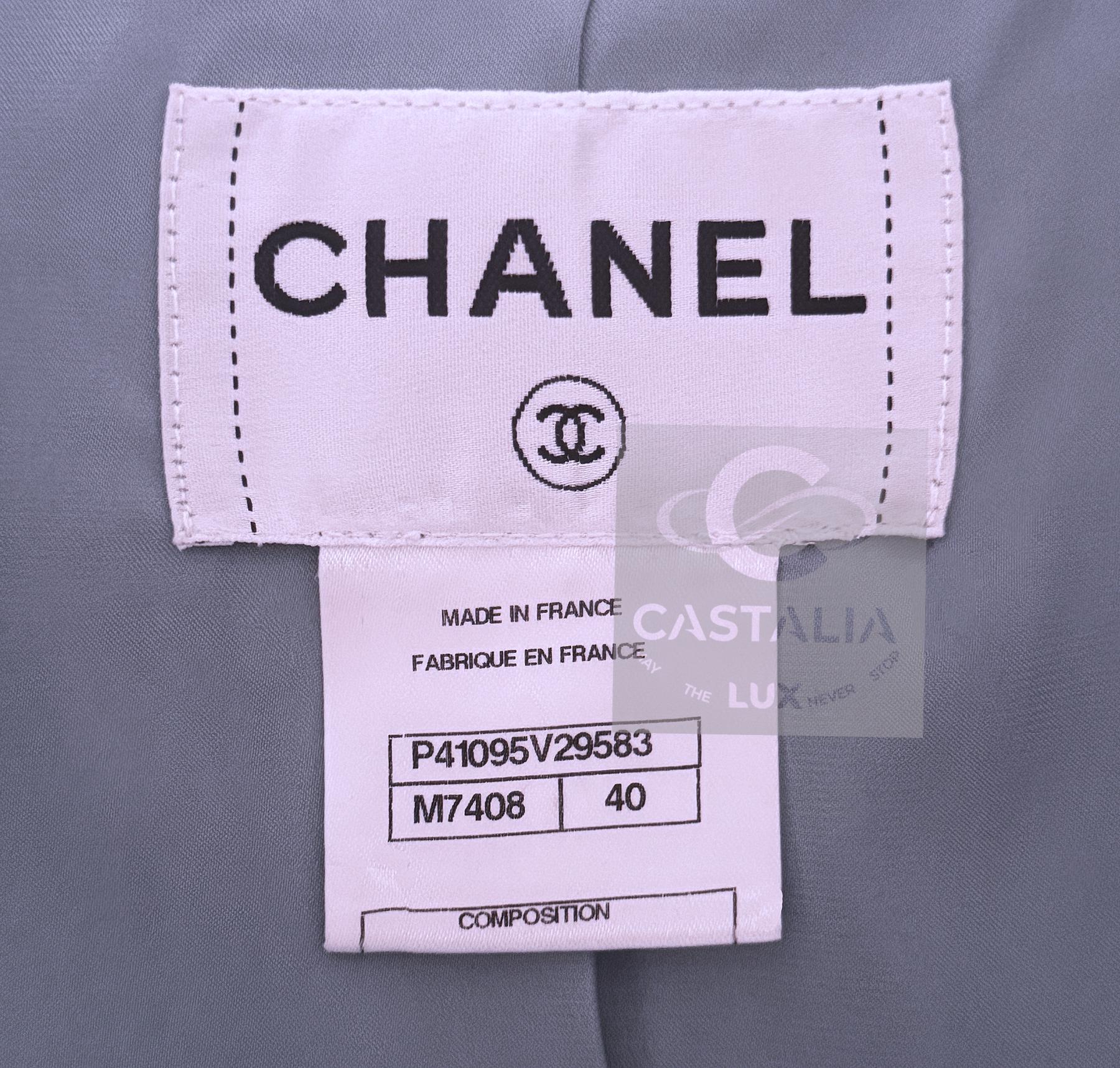 Chanel 15K$ Exquisite Ribbon Tweed Suit 40 FR For Sale 15