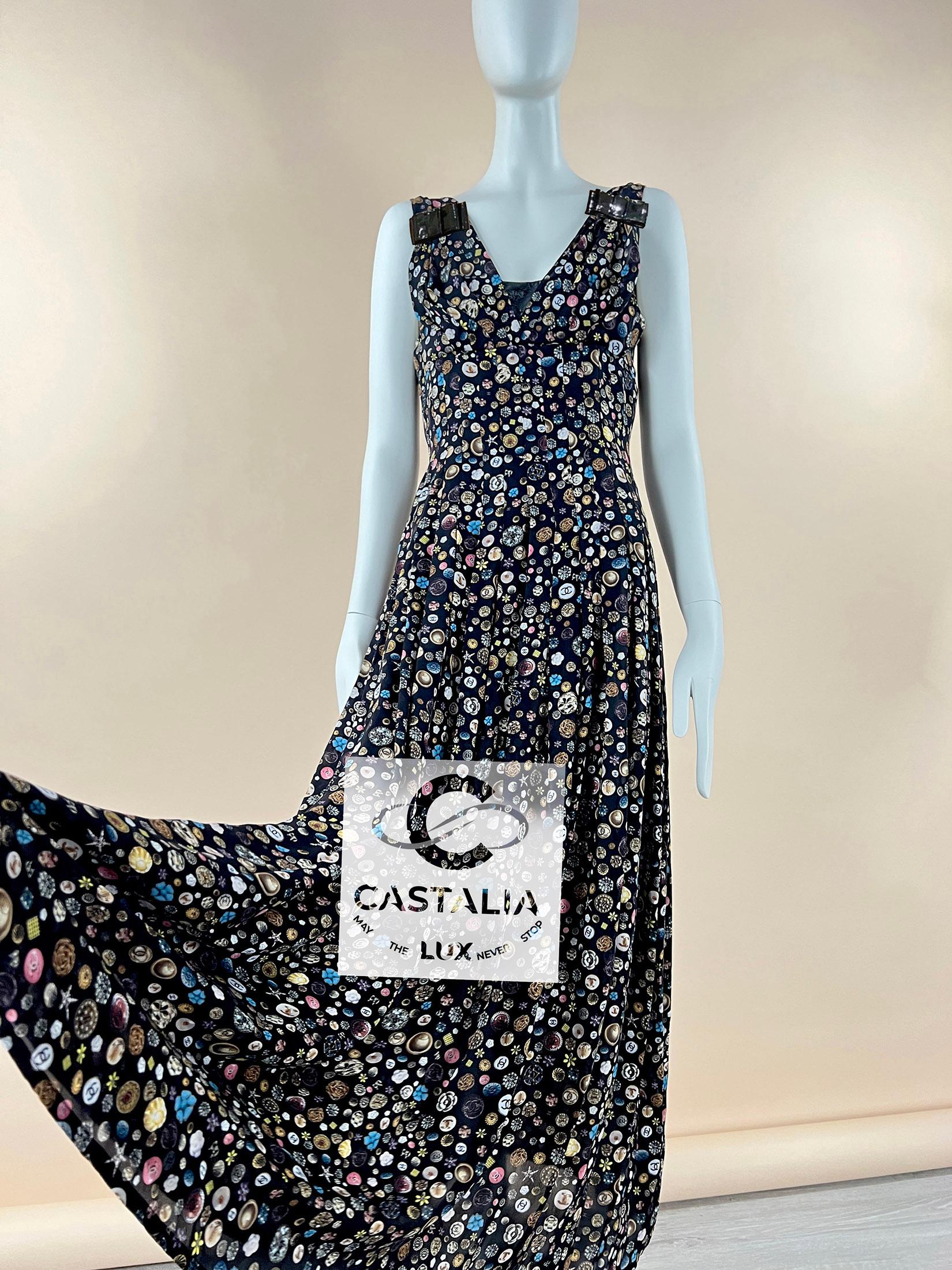 ~ An emblem of absolute elegance - Chanel Maxi CC Logo Silk Dress with Bow Accents

— Boutique Price: Over $15,000

~  This Chanel black silk maxi dress drapes with imperial fluidity — A creation reserved for those who command presence without
