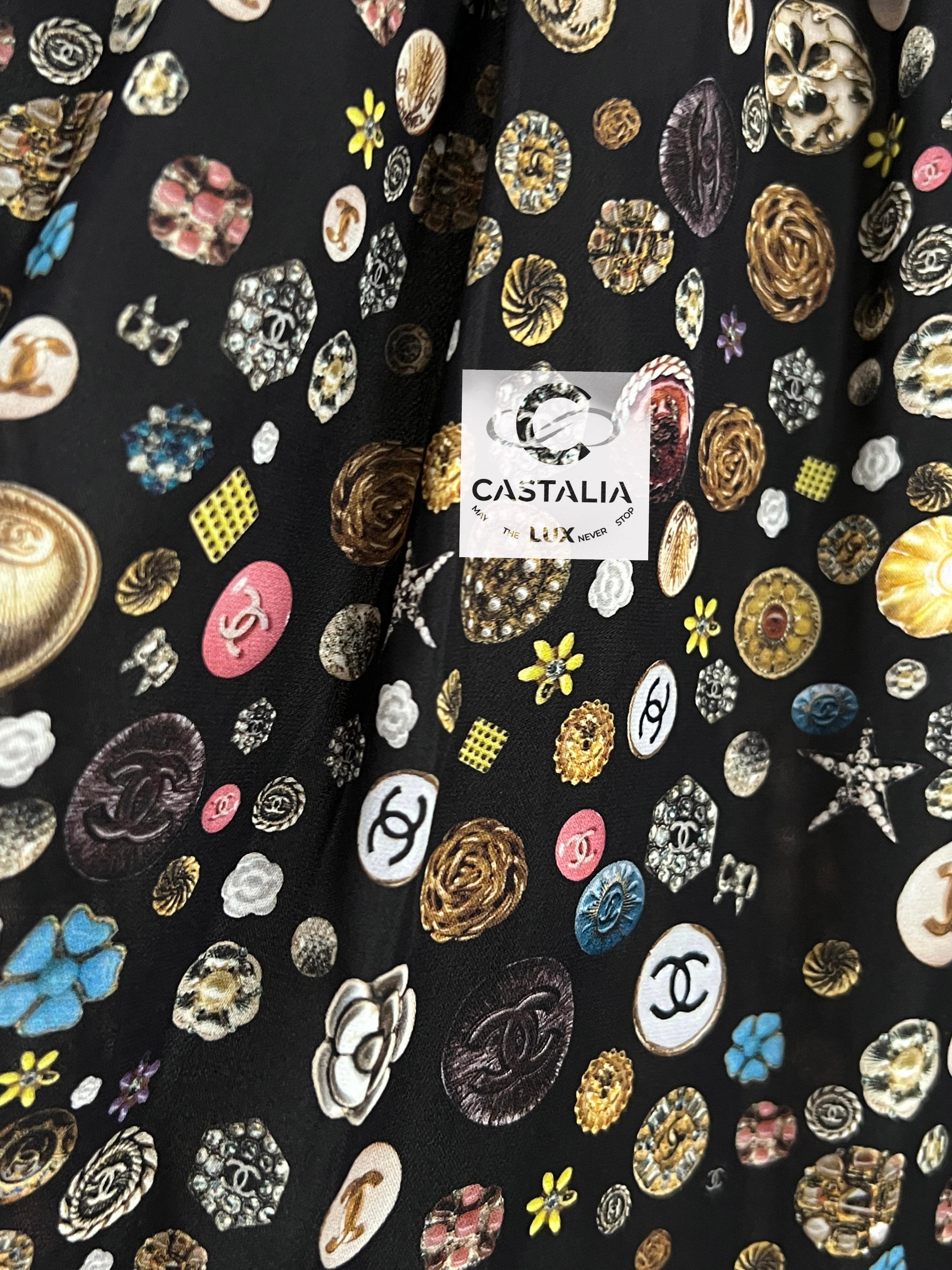 Women's or Men's Chanel 15K$ Maxi Silk CC Logo Dress with Bow Accents 36 FR For Sale